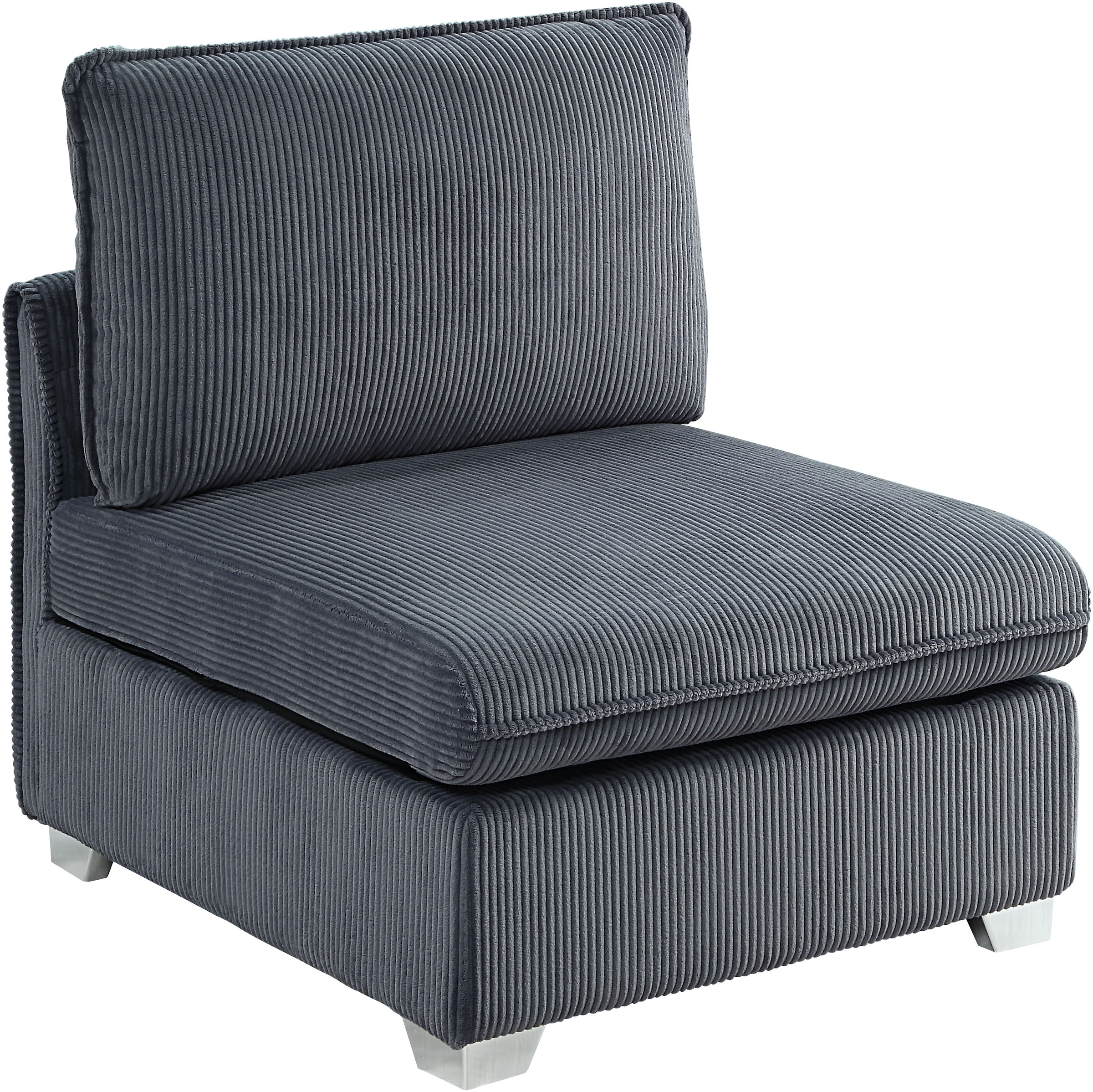ATLANTIC home collection Wohnlandschaft, modularer 4-Sitzer mit 2 Hockern, weicher Cordbezug