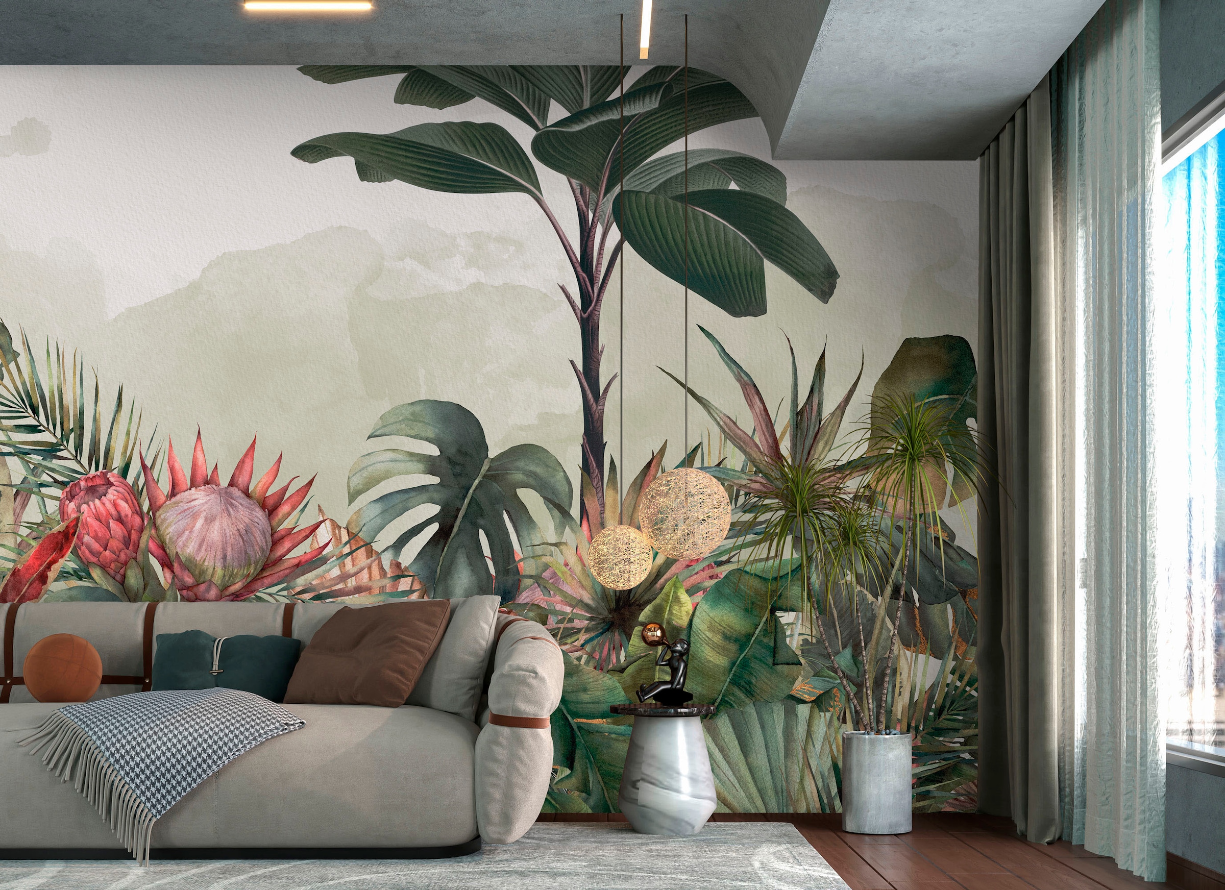 Komar Fototapete »Digitaldruck Vlies - Jungle Spot - Größe 400 x 250 cm«, bedruckt, Wohnzimmer, Schlafzimmer