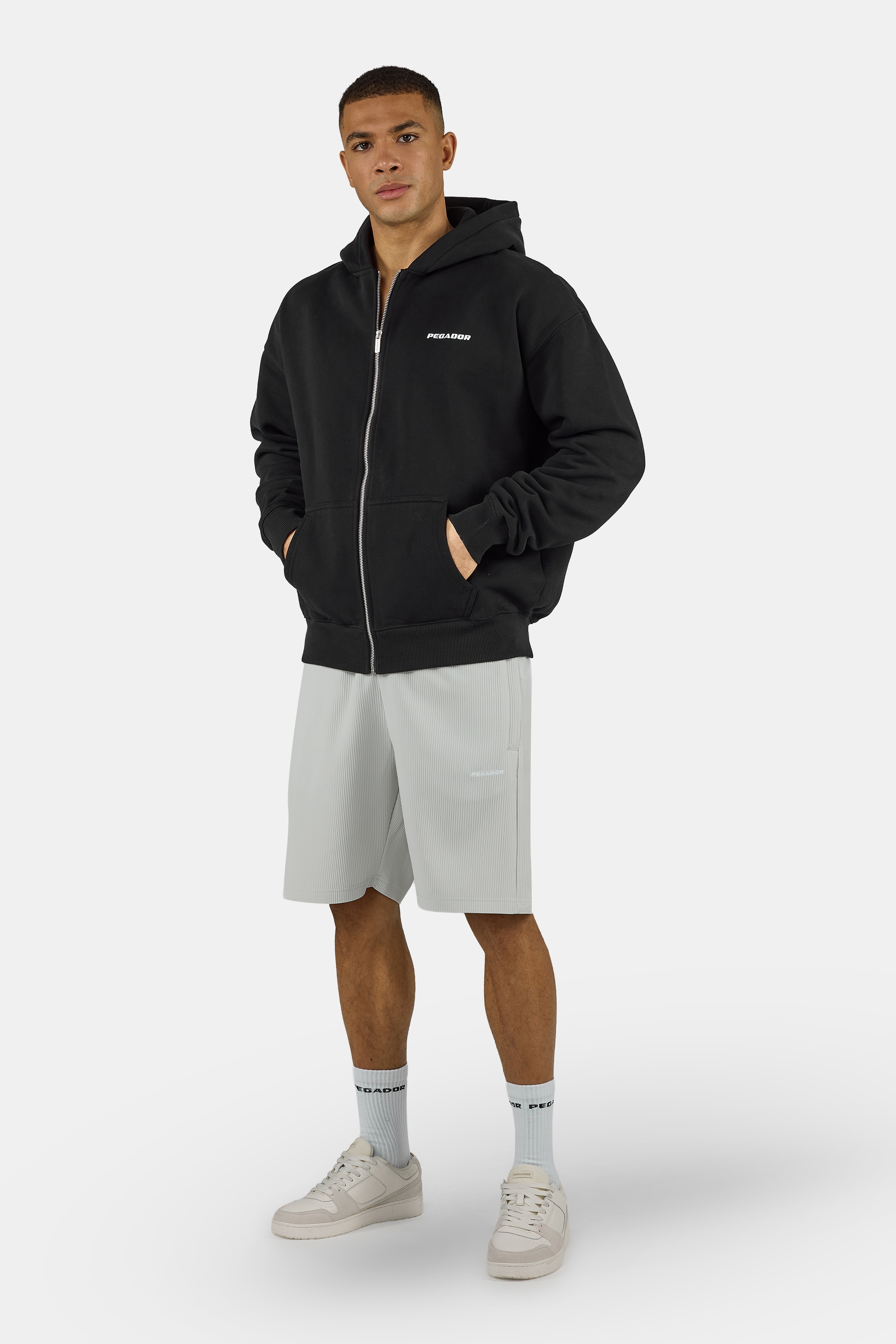 PEGADOR Shorts »TROY PLISSEE SHORTS«  Baumwollmischung, regular fit