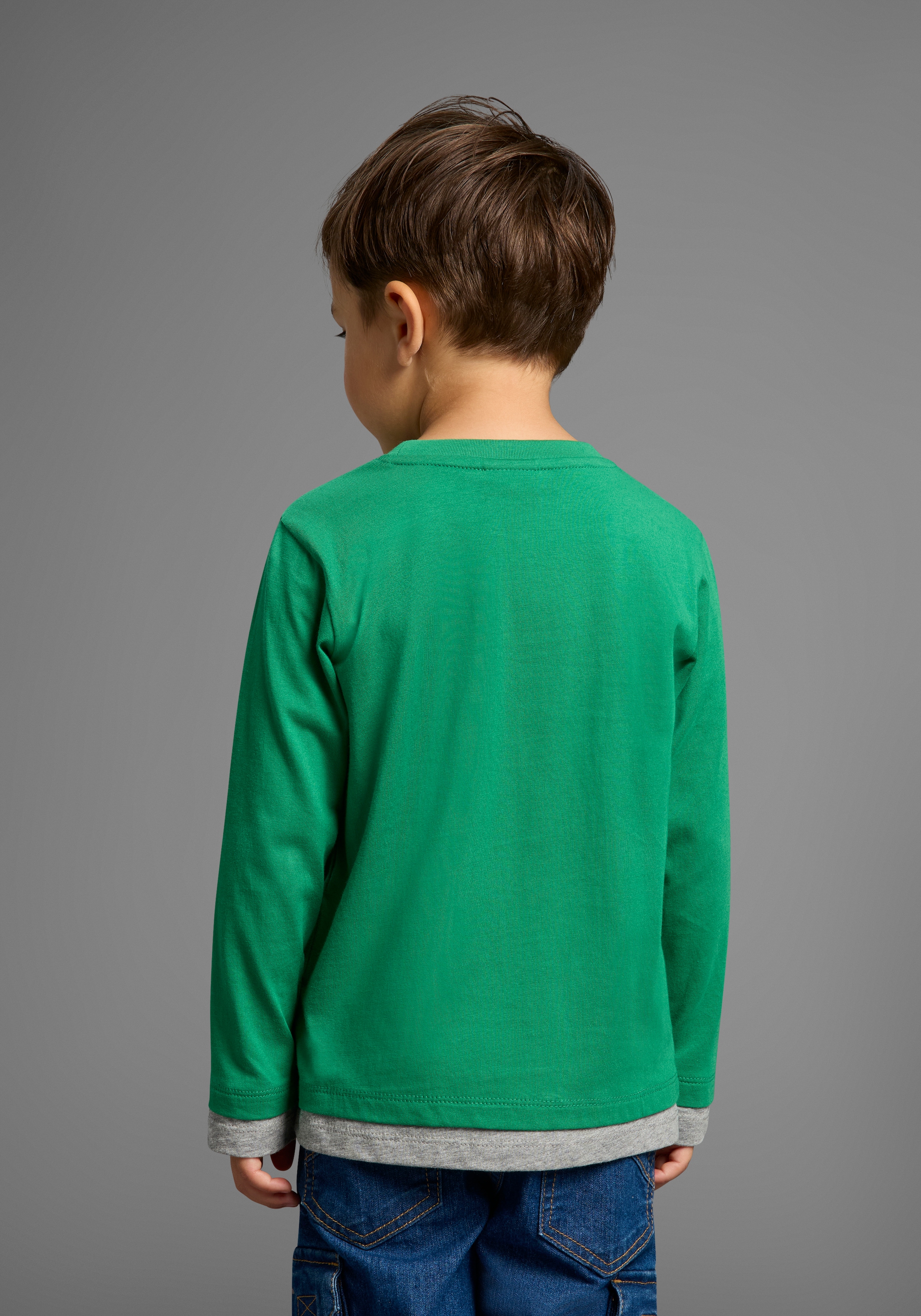 KIDSWORLD Langarmshirt »ACHTUNG AUSGEFUCHST«, Shirt mit coolem Fuchsdruck