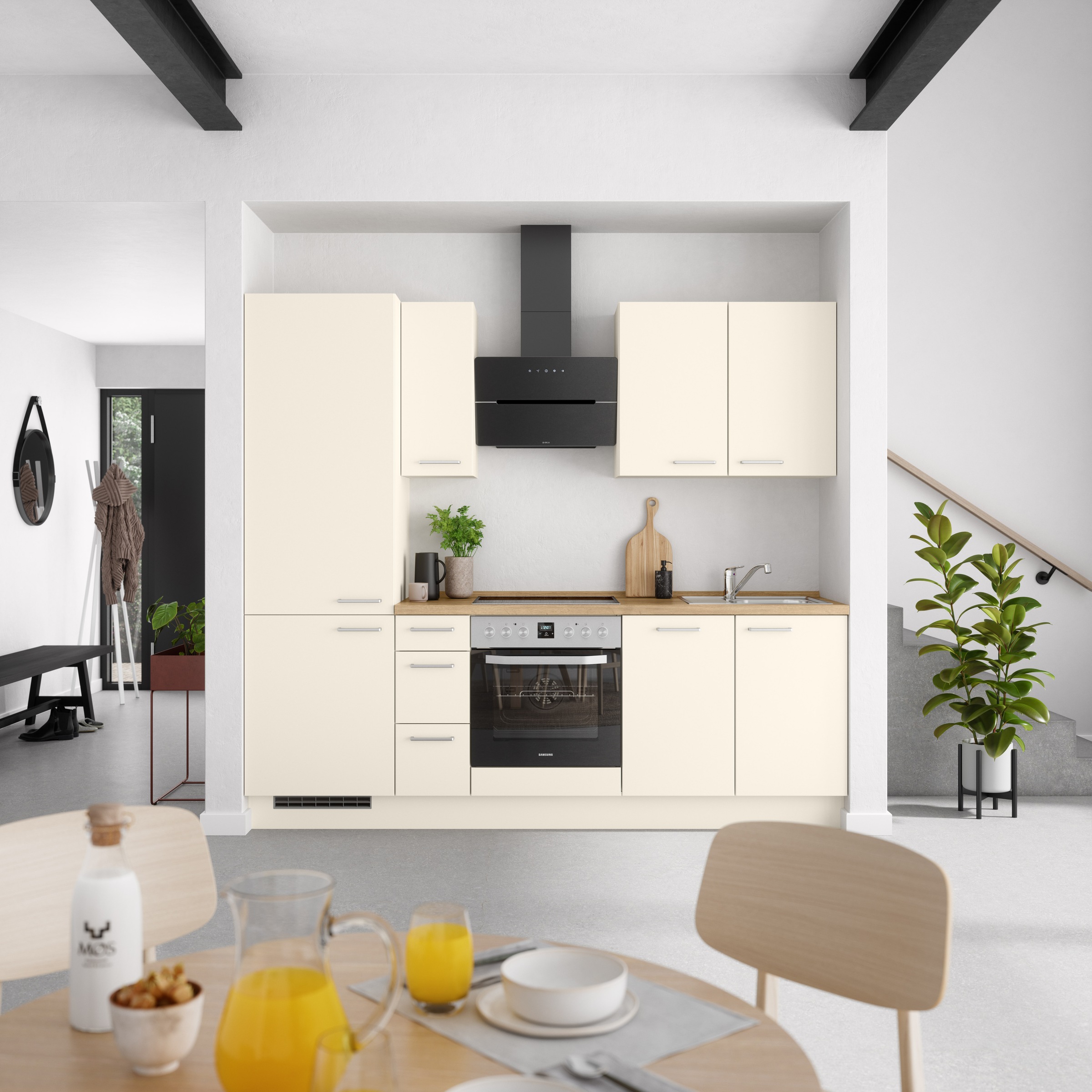 nobilia® Küchenzeile »"Touch II"«, vormontiert, Ausrichtung wählbar, Breite 240 cm, wahlw. mit E-Geräten