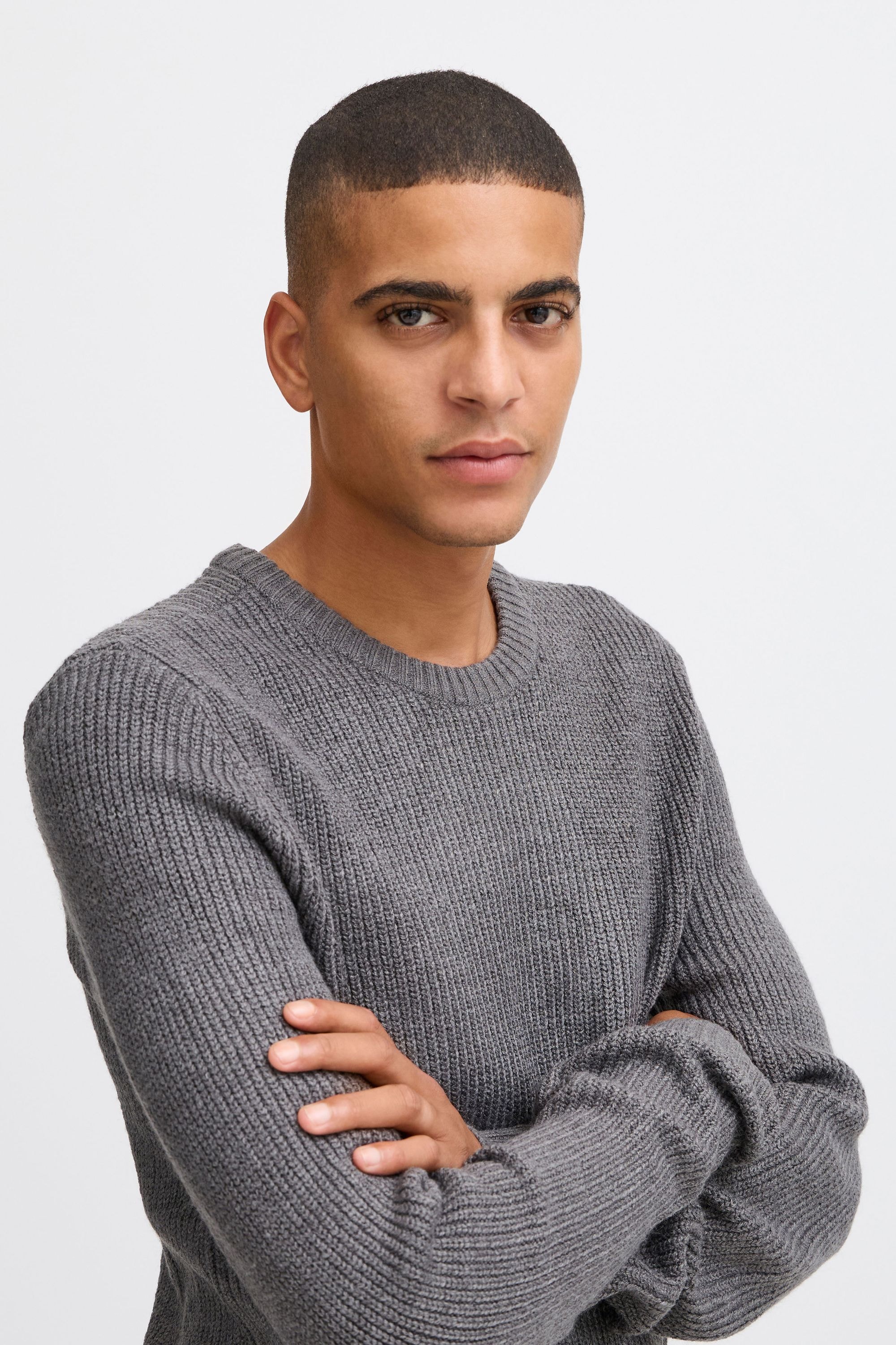 Blend Strickpullover »BHPullover« Klassischer Grobstrickpullover mit Rundhalsausschnitt