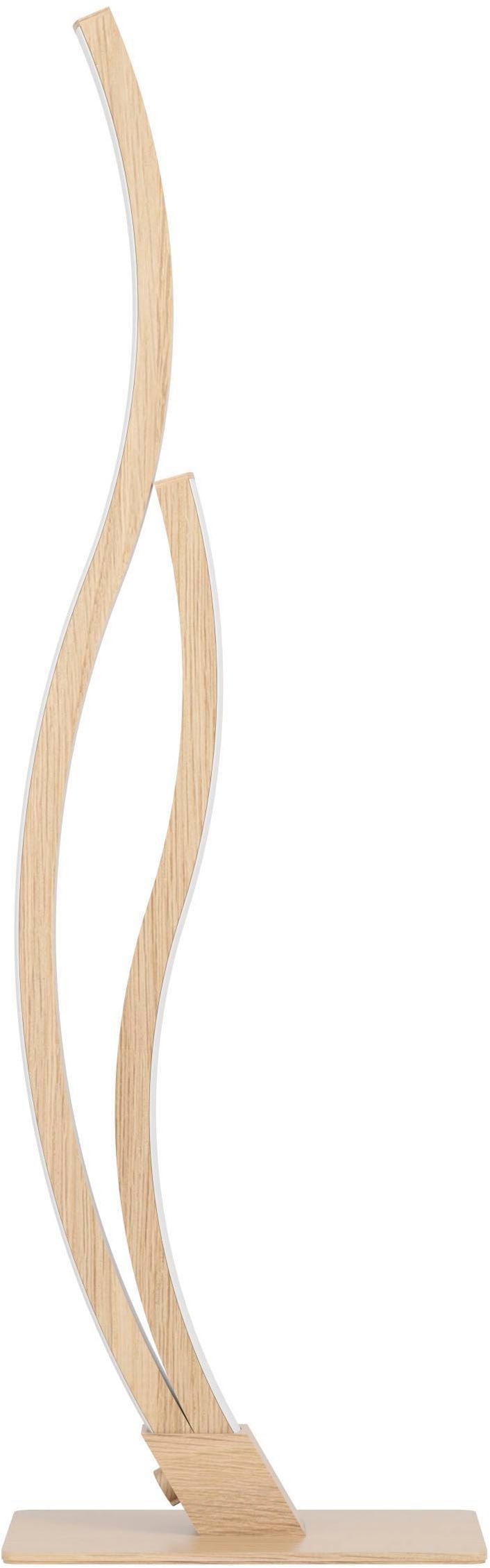 EGLO Tischleuchte »Grisolia Nachttischlampe, Tischlampe, Metall und Kunststoff, Lampe« LED-Modul 1 Stk. Neutralweiß Tischleuchte - H45,5 cm - braun - 12W inkl.