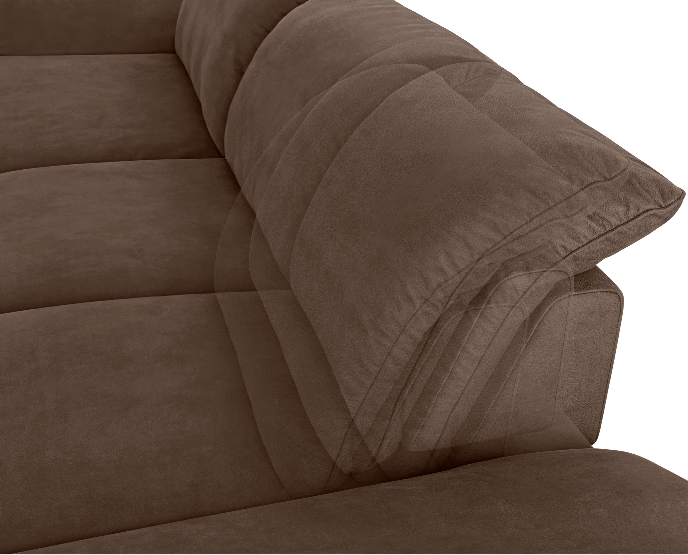 W.SCHILLIG Ecksofa »enjoy&MORE, Designsofa, bequem, zeitlos und elegant, L-Form«, mit Sitztiefenverstellung, Füße silber matt, Breite 340 cm