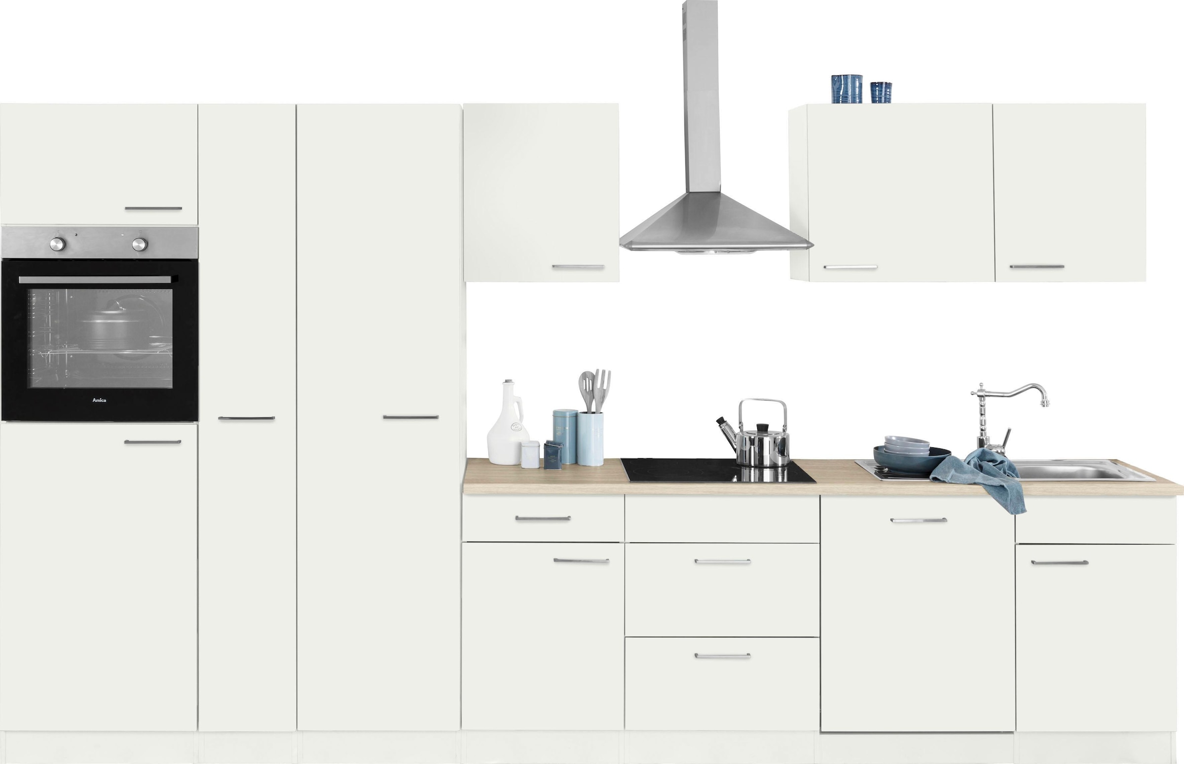 wiho Küchen Küchenzeile »Zell«, mit E-Geräten, Breite 360 cm online  bestellen | Backofenumbauschränke