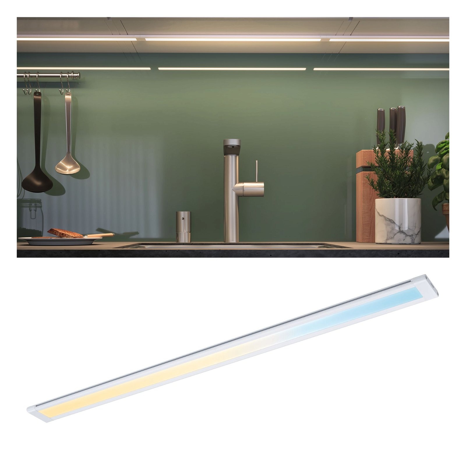 Paulmann Unterschrankleuchte »Clever Connect Spot Border 500mm 1x7,3W 12V Weiß matt/Kunststoff«, 1 flammig, 2700-6500K