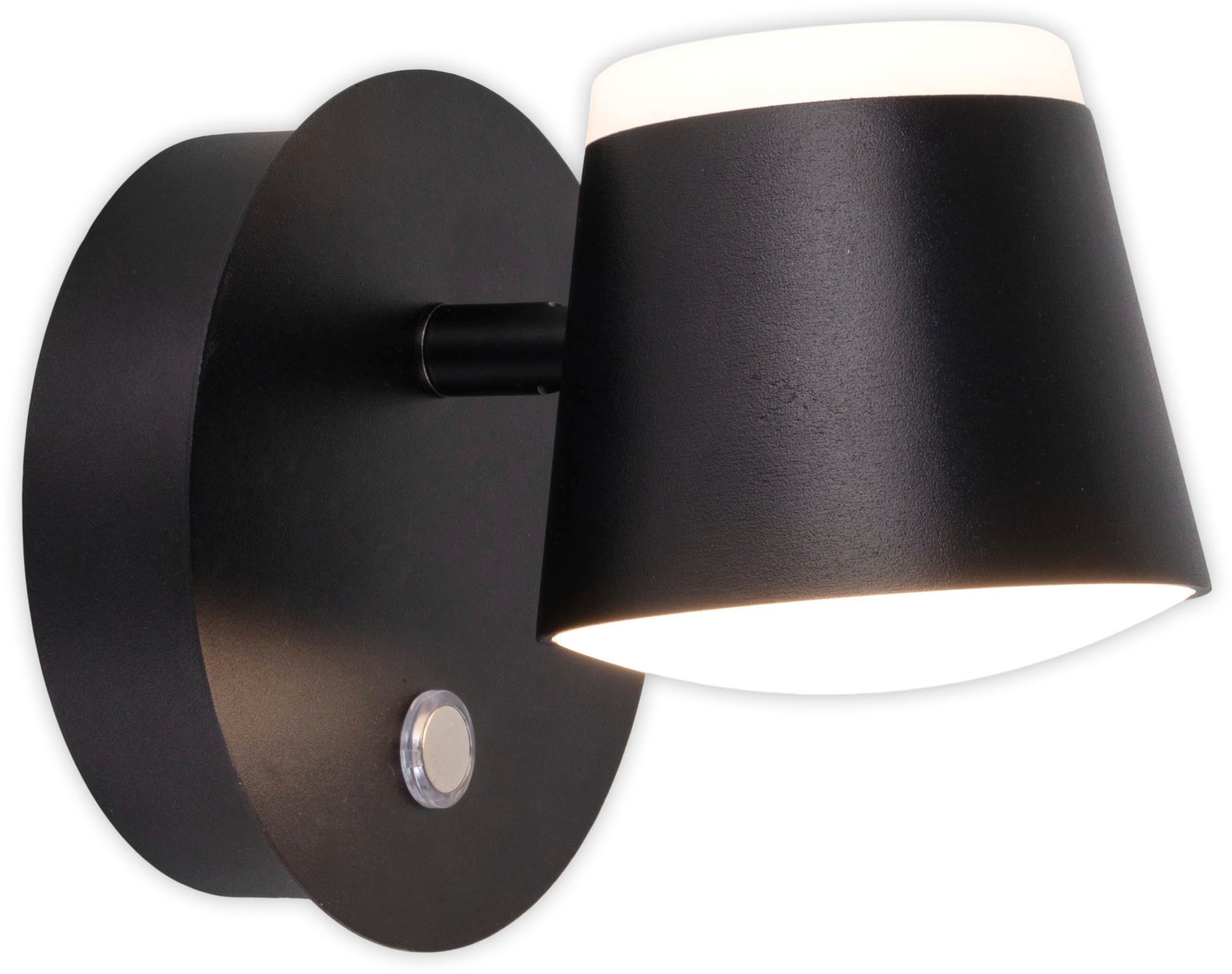 näve LED Wandleuchte »Tondo«, 1 flammig, Leuchtmittel LED-Modul | LED fest integriert, magnetisch, Akku Aufladung per USB-C Kabel, dimmbar per touch, Memory