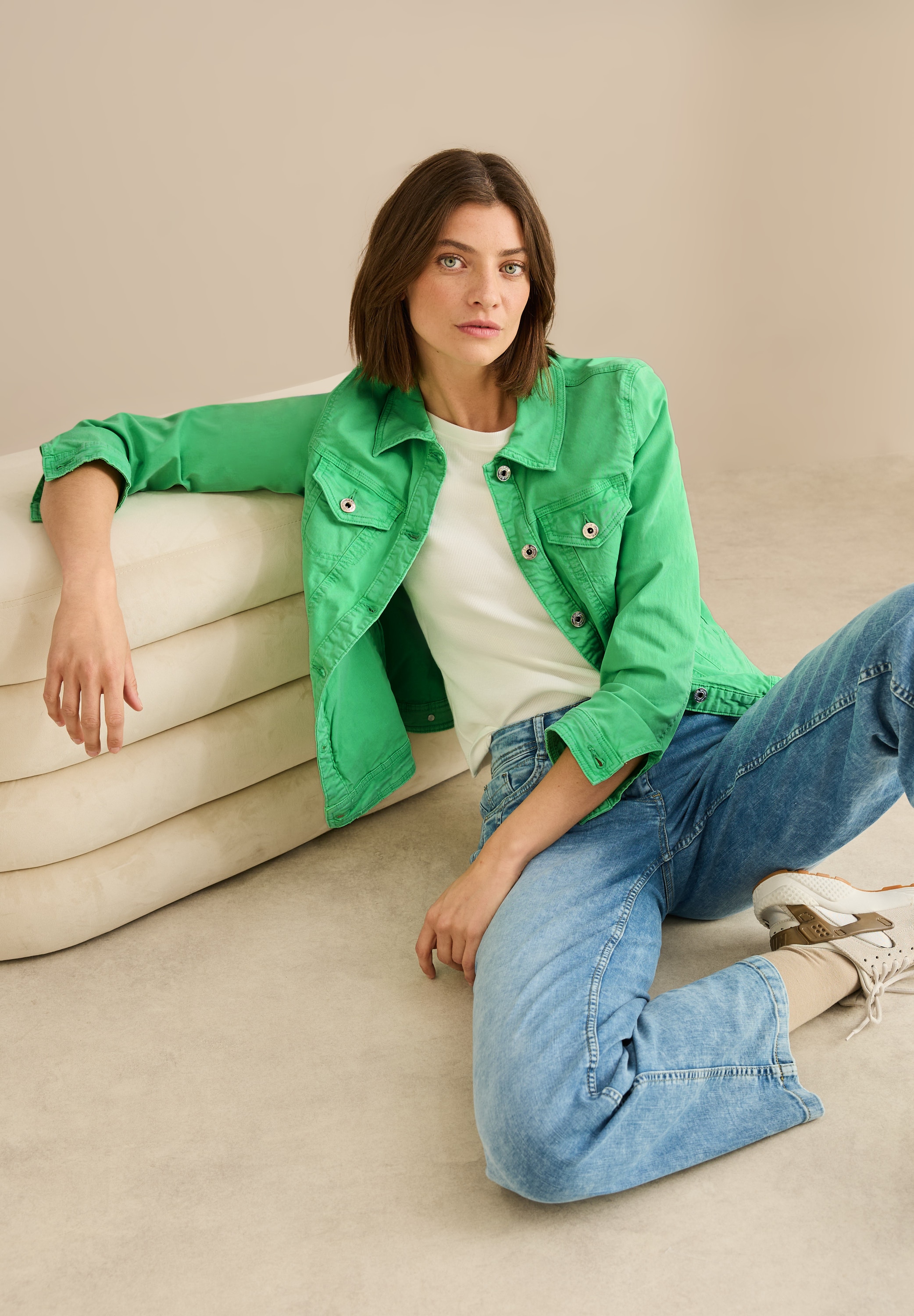 Cecil Jeansjacke, mit Hemdkragen
