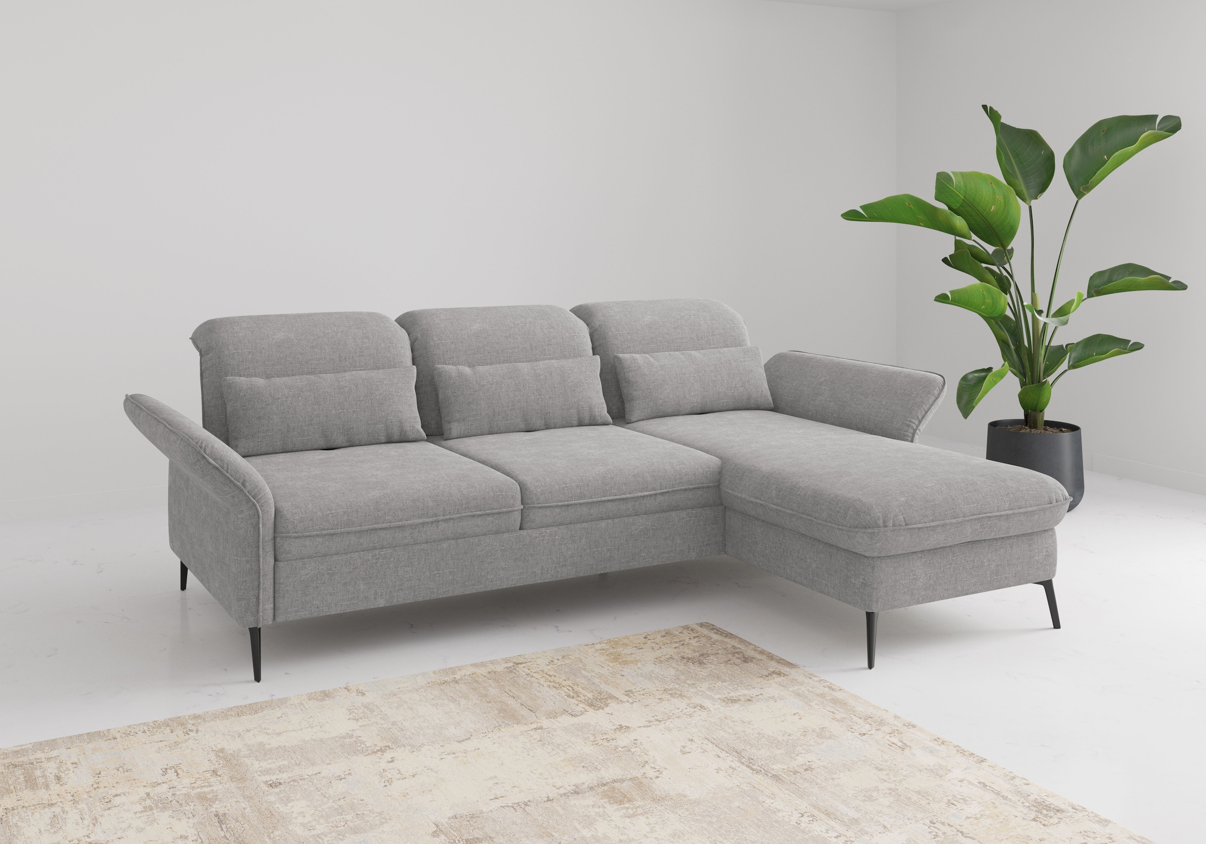 sit&more Ecksofa »Emely, inkl. Sitztiefenverstellung« wahlweise mit Bettfun günstig online kaufen