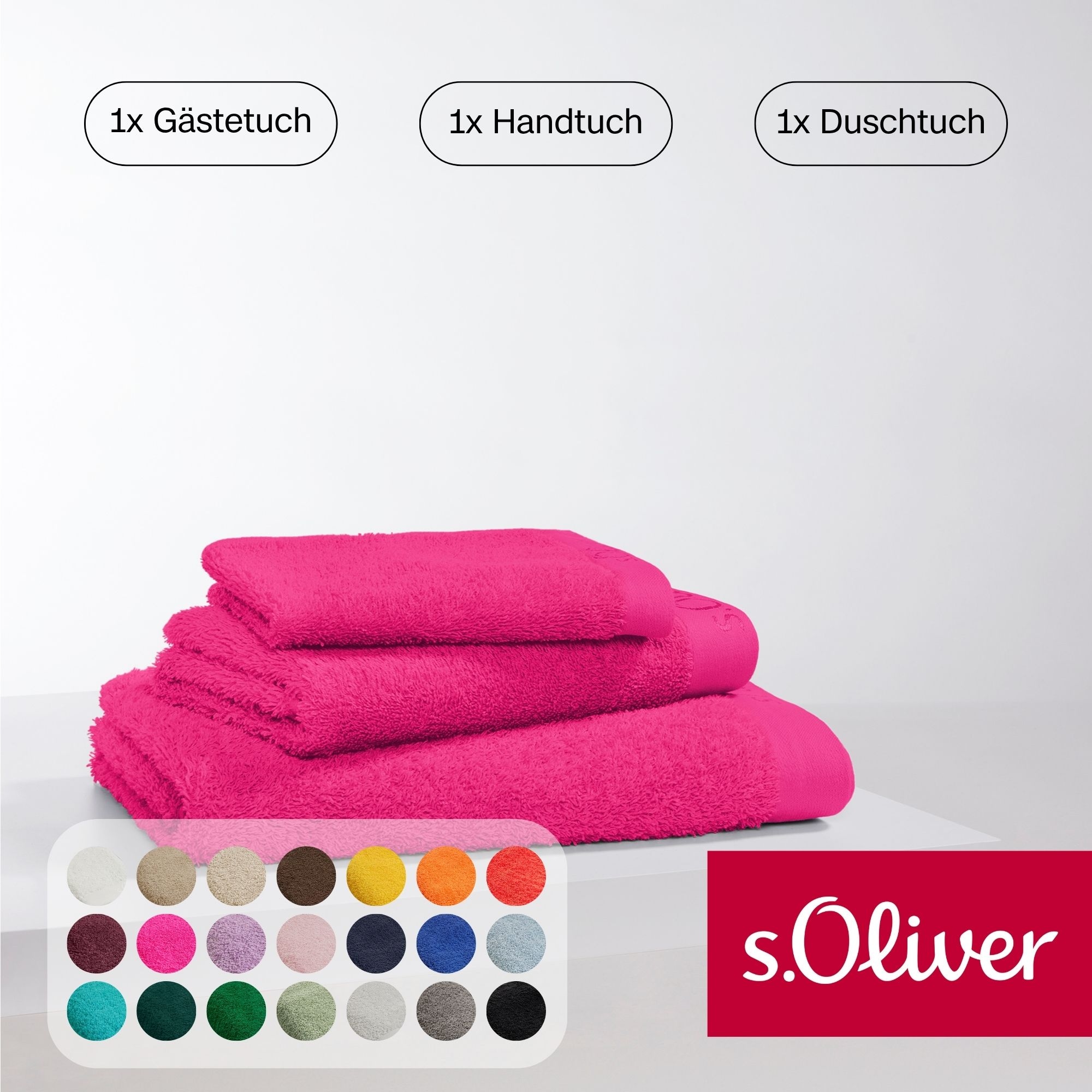 s.Oliver Handtuch Set »s.Oliver, Premium Qualität, 600 gr/m²,«, Set, 3 tlg. günstig online kaufen