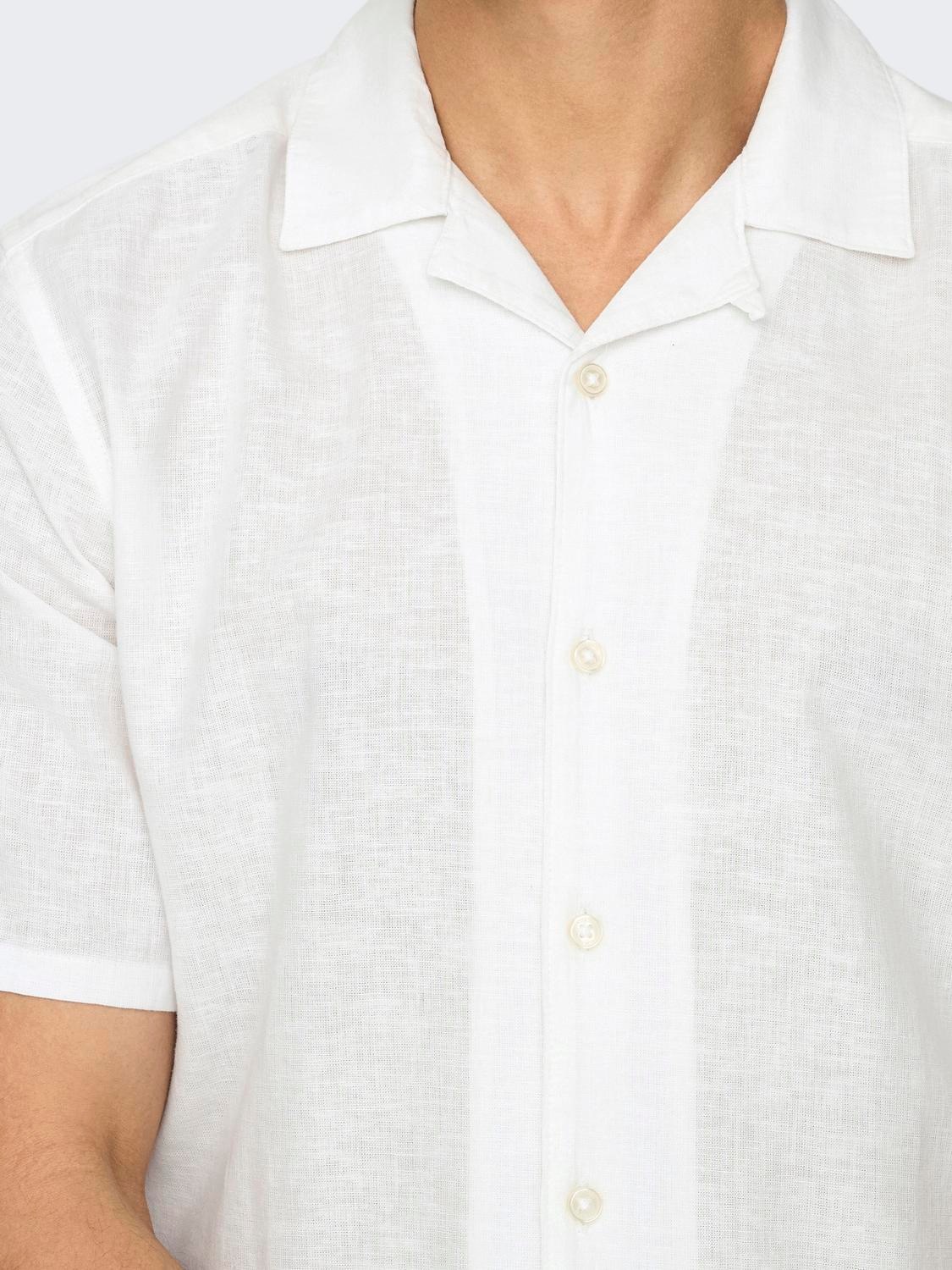ONLY & SONS Kurzarmhemd »ONSCAIDEN SS SOLID RESORT LINEN NOOS«