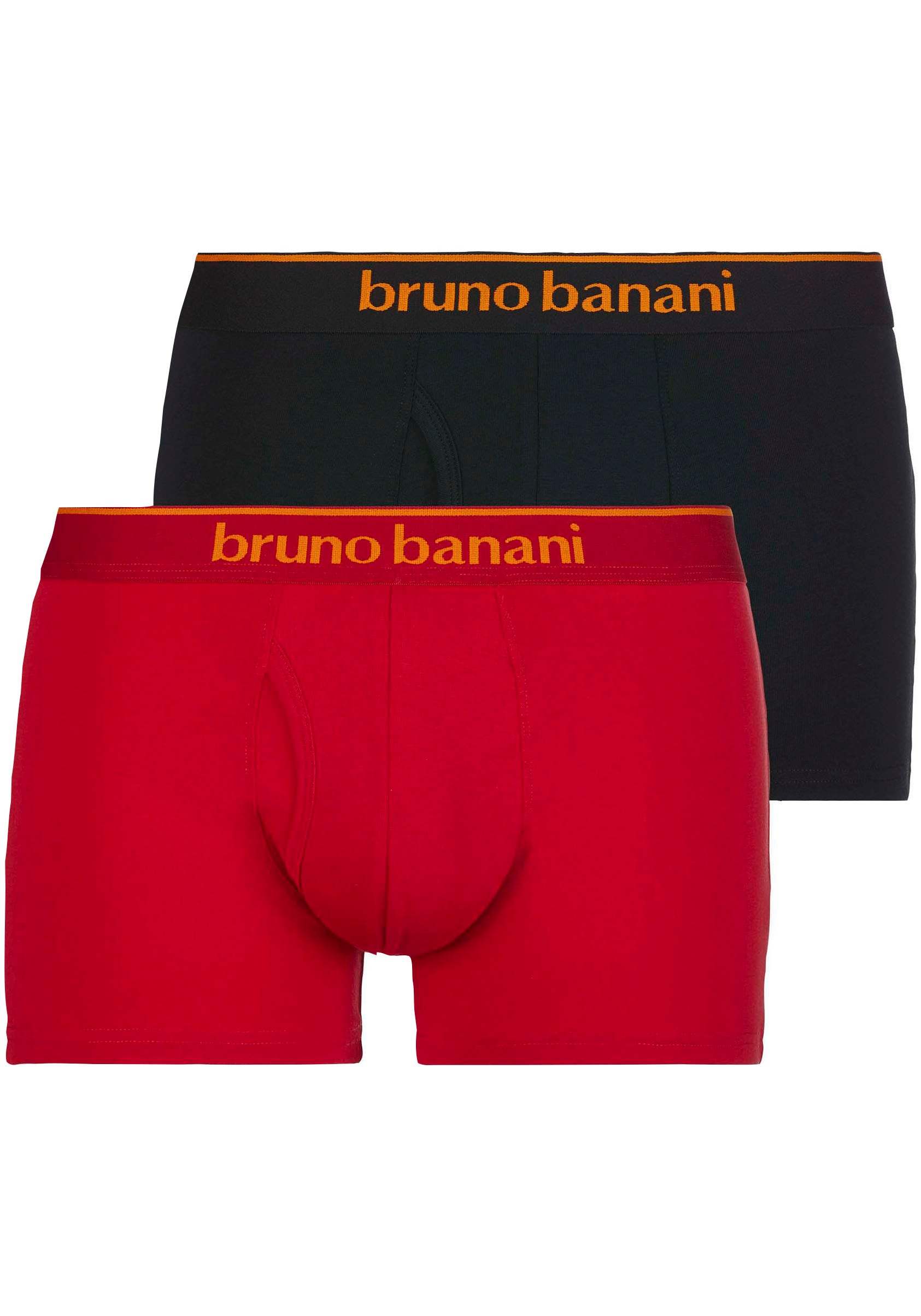 Bruno Banani Boxershorts »Short 2Pack Quick Access«, (2er Pack), Kontrastfarbene Details