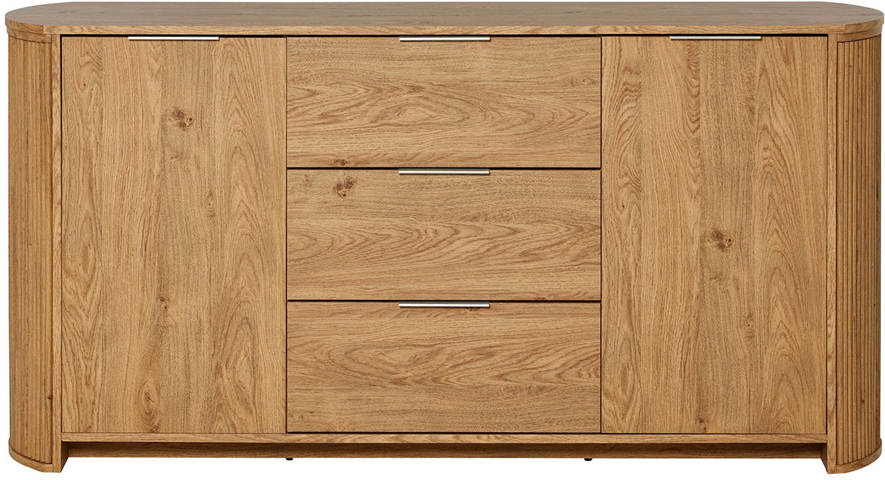 Jahnke Sideboard »MOON SB 160«, (1 St.), Sideboard, 2 Türen & 3 Schubladen, abgerundet, Breite ca. 160 cm