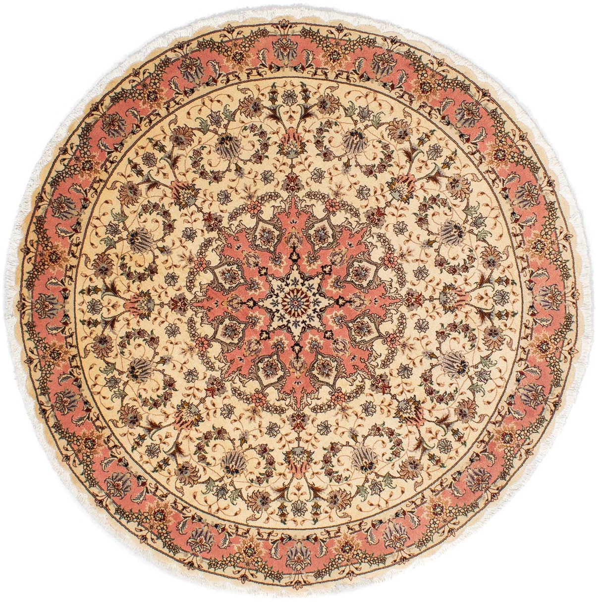 morgenland Orientteppich »Perser - Täbriz - Royal rund - 150 x 150 cm - hel günstig online kaufen