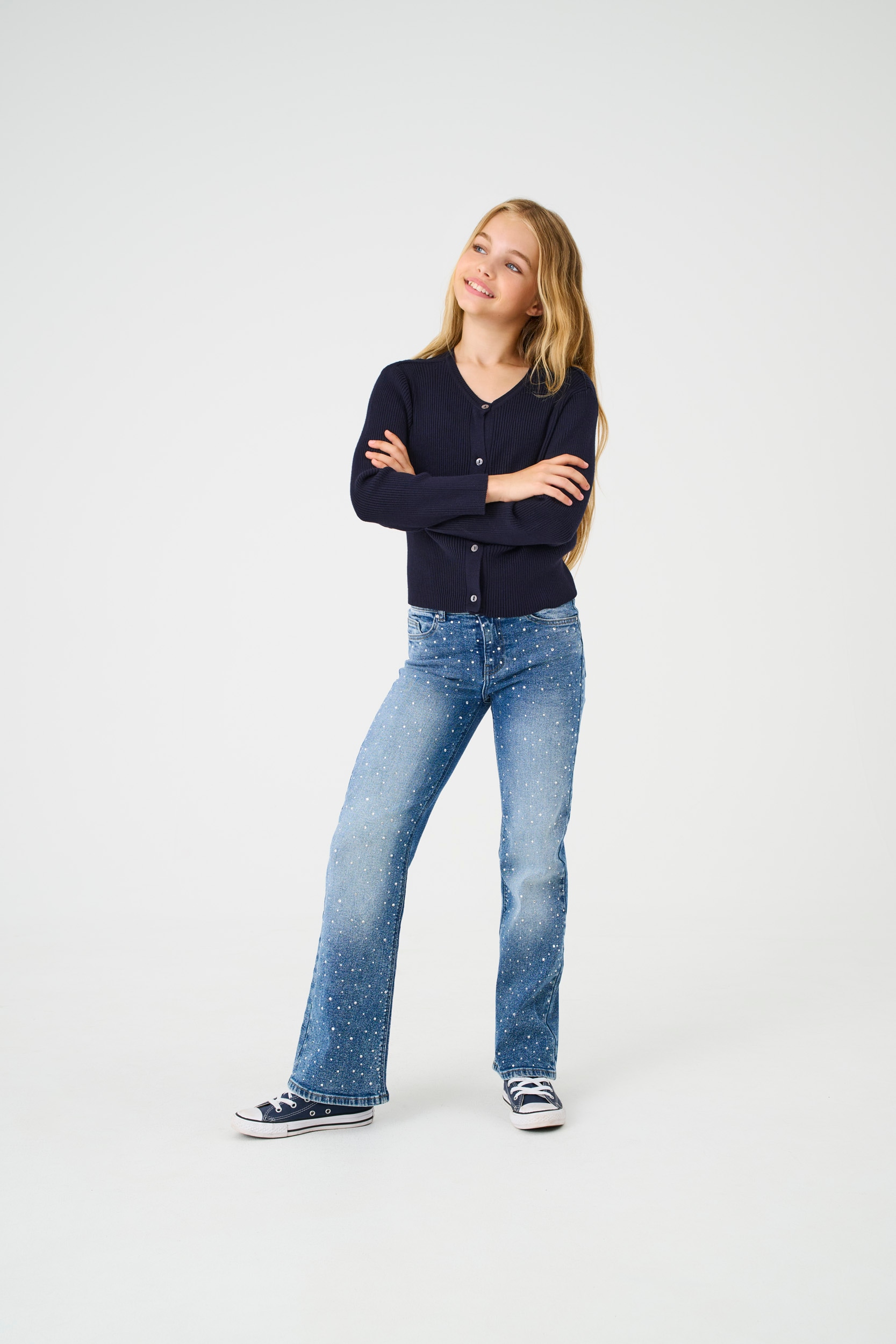 KIDS ONLY Strickjacke »KOGNATASCHA LS O-NECK CARD CP KNT NOOS«