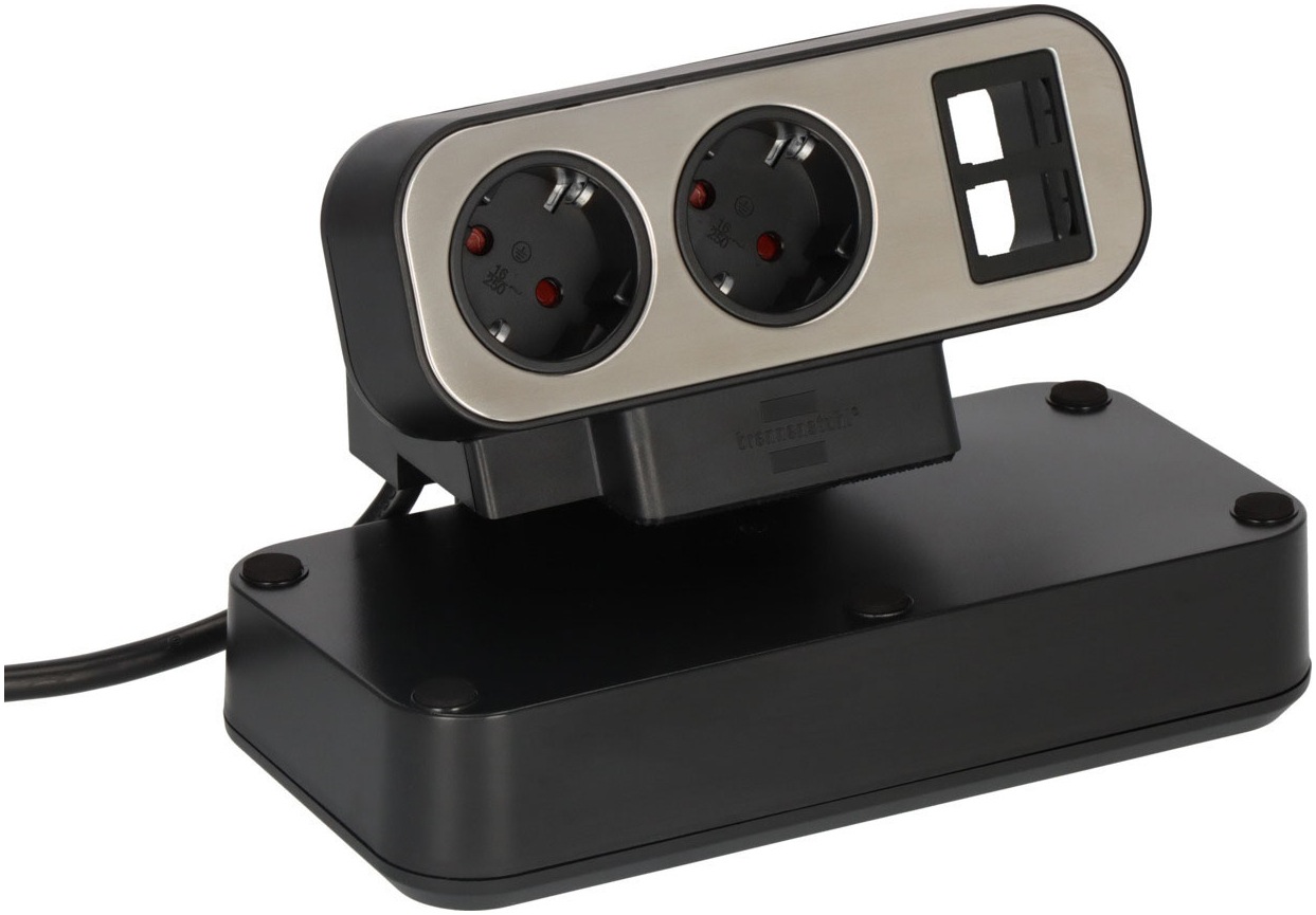 Brennenstuhl Steckdosenleiste »Duplex Tischsteckdosenleiste, 2x Keystone Module, 10x Schutzkontakt« (Ein- / Ausschalter )