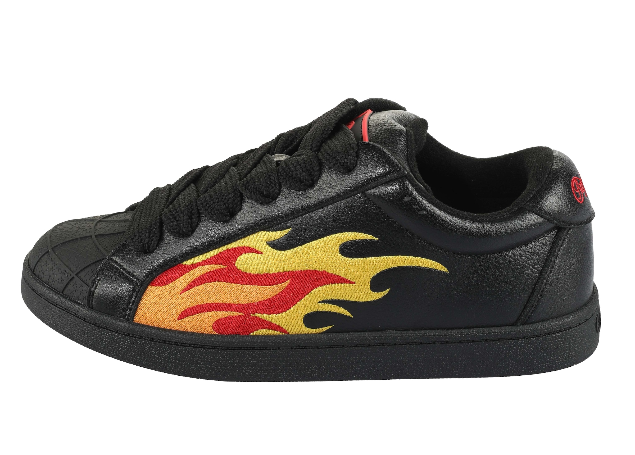 Buffalo Sneaker »LIBERTY«, Freizeitschuh, Halbschuh, Schnürschuh mit Flammen-Motiv