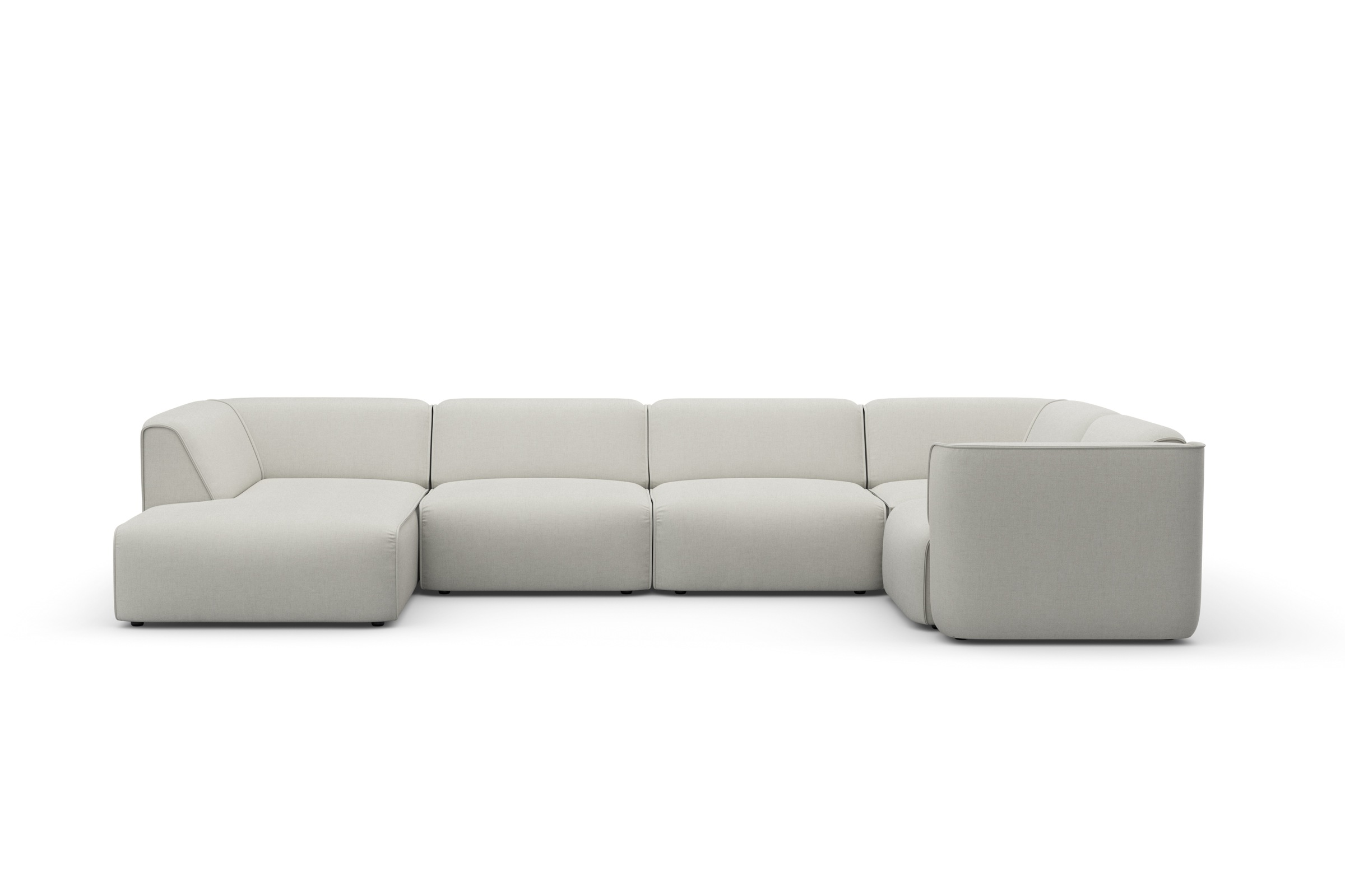 RAUM.ID Wohnlandschaft »Merid U-Form, jederzeit durch Module erweiterbar, B/T/H: 367/206/70 cm«, als Modul oder separat verwendbar, für individuelle Zusammenstellung
