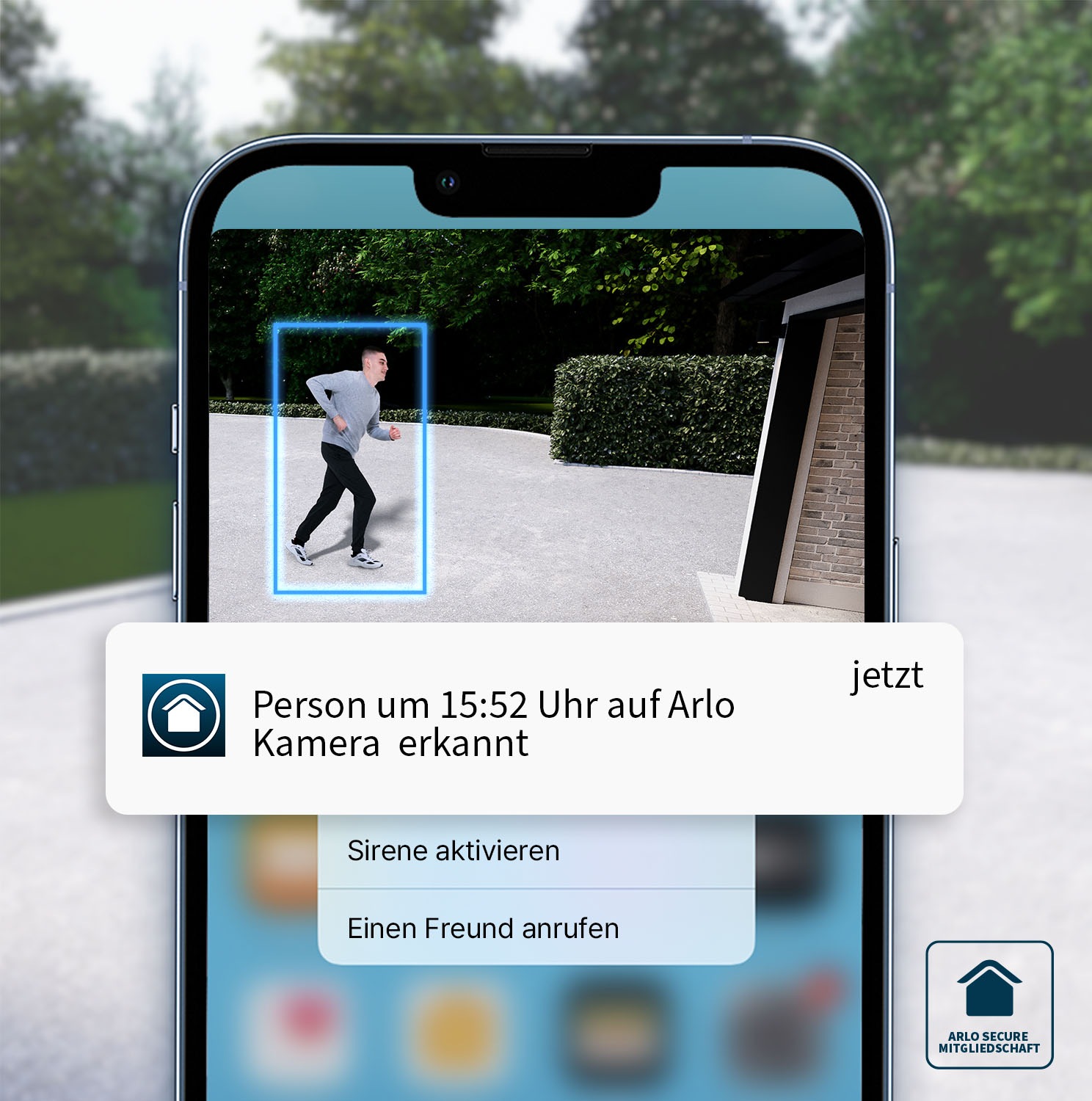 ARLO Smart Home Kamera »ESSENTIAL 2 Video Doorbell 2K With Chime V2«, Außenbereich-Innenbereich