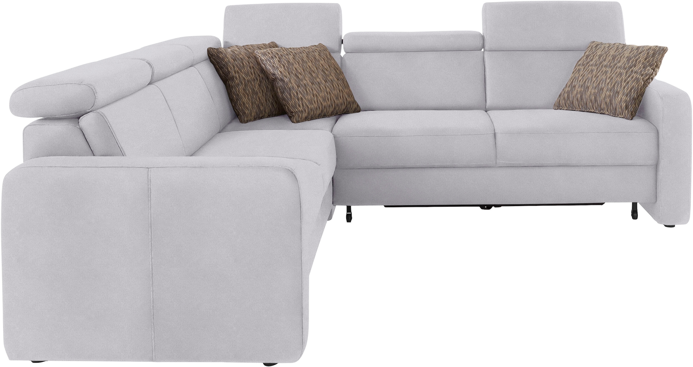 sit&more Ecksofa »Bologna L-Form«, Kopfteilverstellung, wahlweise mit Bettfunktion und Schubkasten