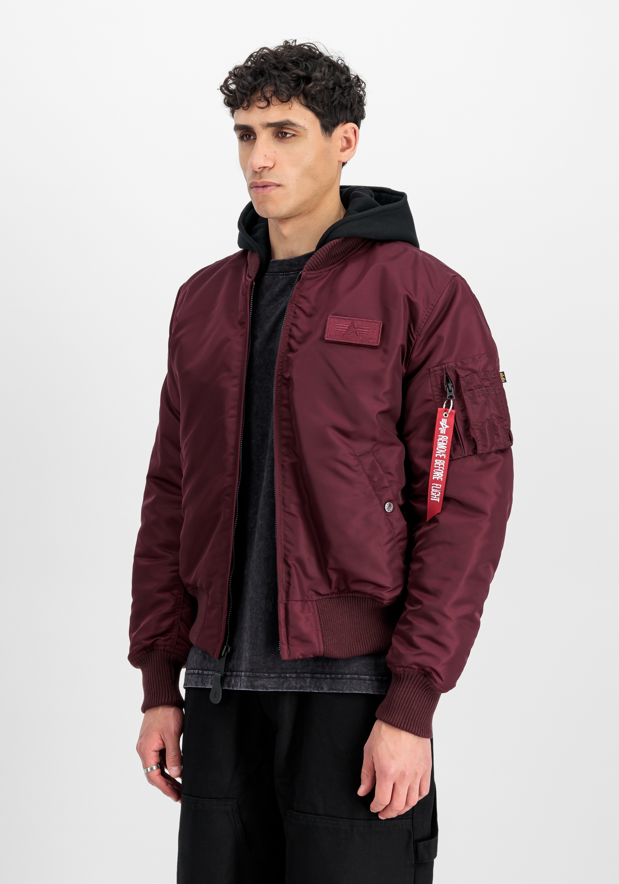 Alpha Industries Bomberjacke »Alpha Industries Men - Bomber Jackets MA-1 Zip Hood Backprint«