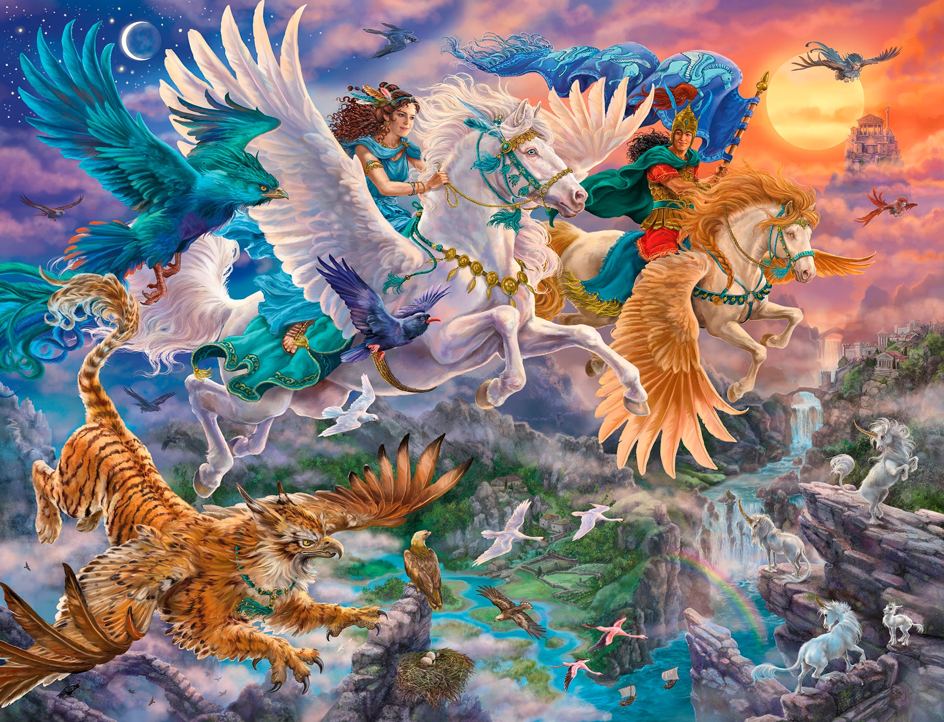 Ravensburger Puzzle »Auf dem Pegasus durch die Lüfte«, (2000 tlg.), Made in Germany