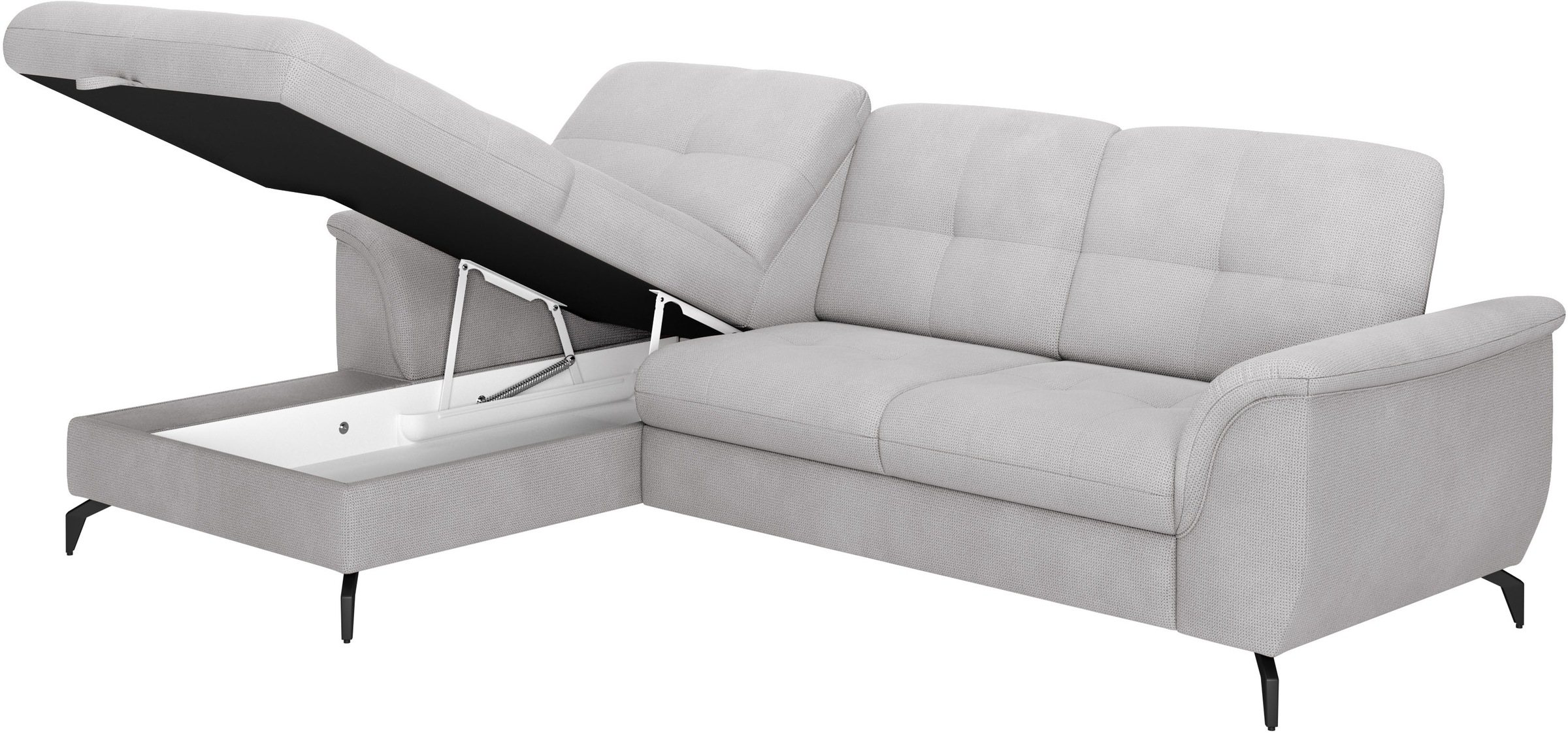 sit&more Ecksofa »Zora L-Form«, wahlweise mit Bettfunktion und Bettkasten