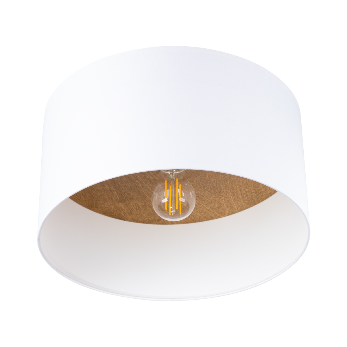 SOLLUX lighting Deckenleuchte »Plafond TELESTO Weiß/Hellbraun«, 1 flammig, günstig online kaufen