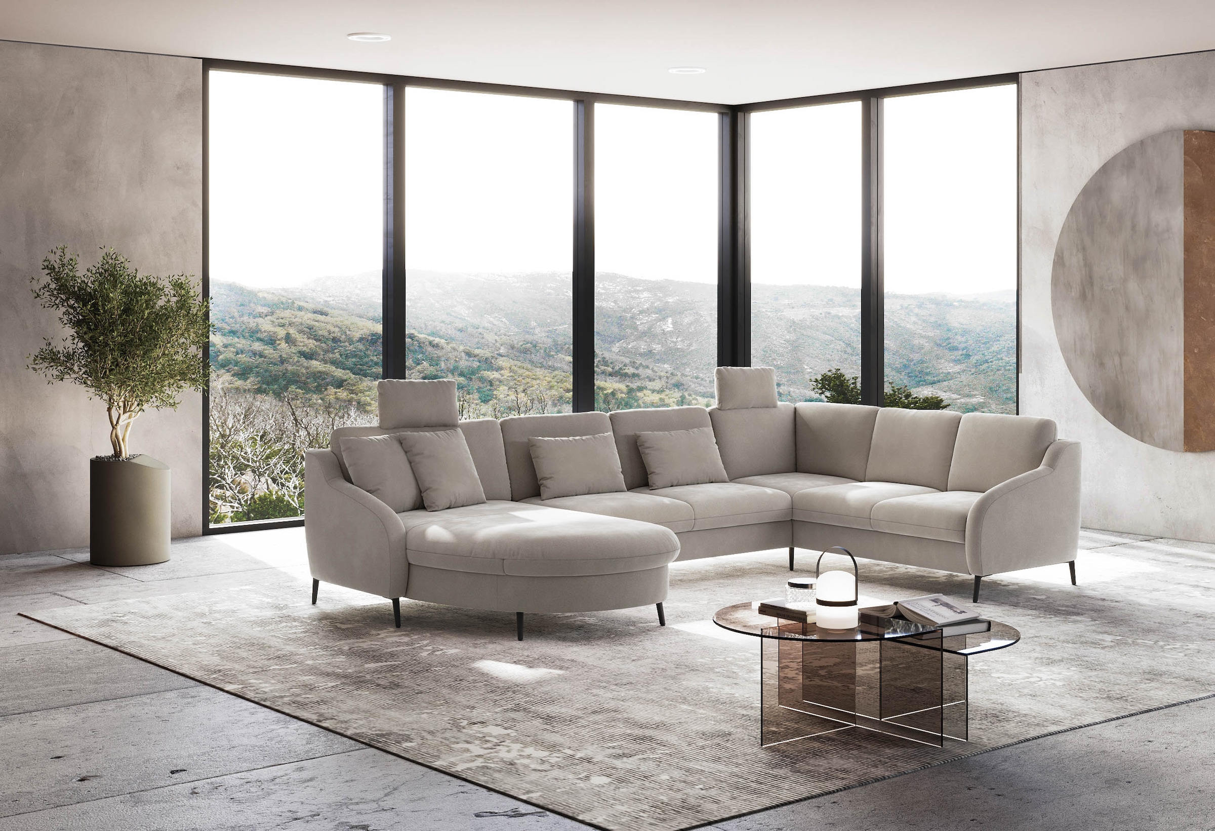 sit&more Wohnlandschaft »Soul U-Form«, wahlweise mit Bettfunktion und Schubkasten