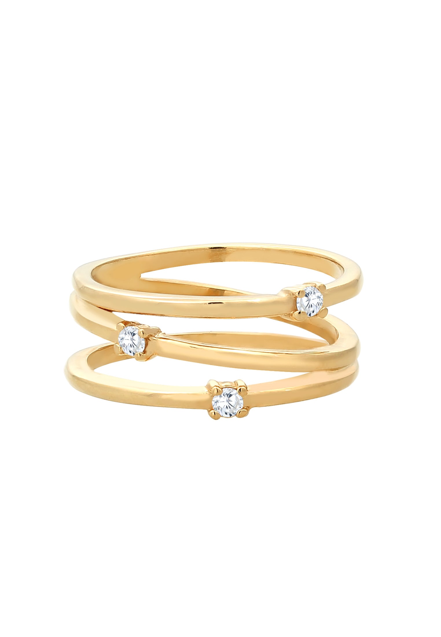 Elli Fingerring »Wickelring Zirkonia Filigran 925 Silber«