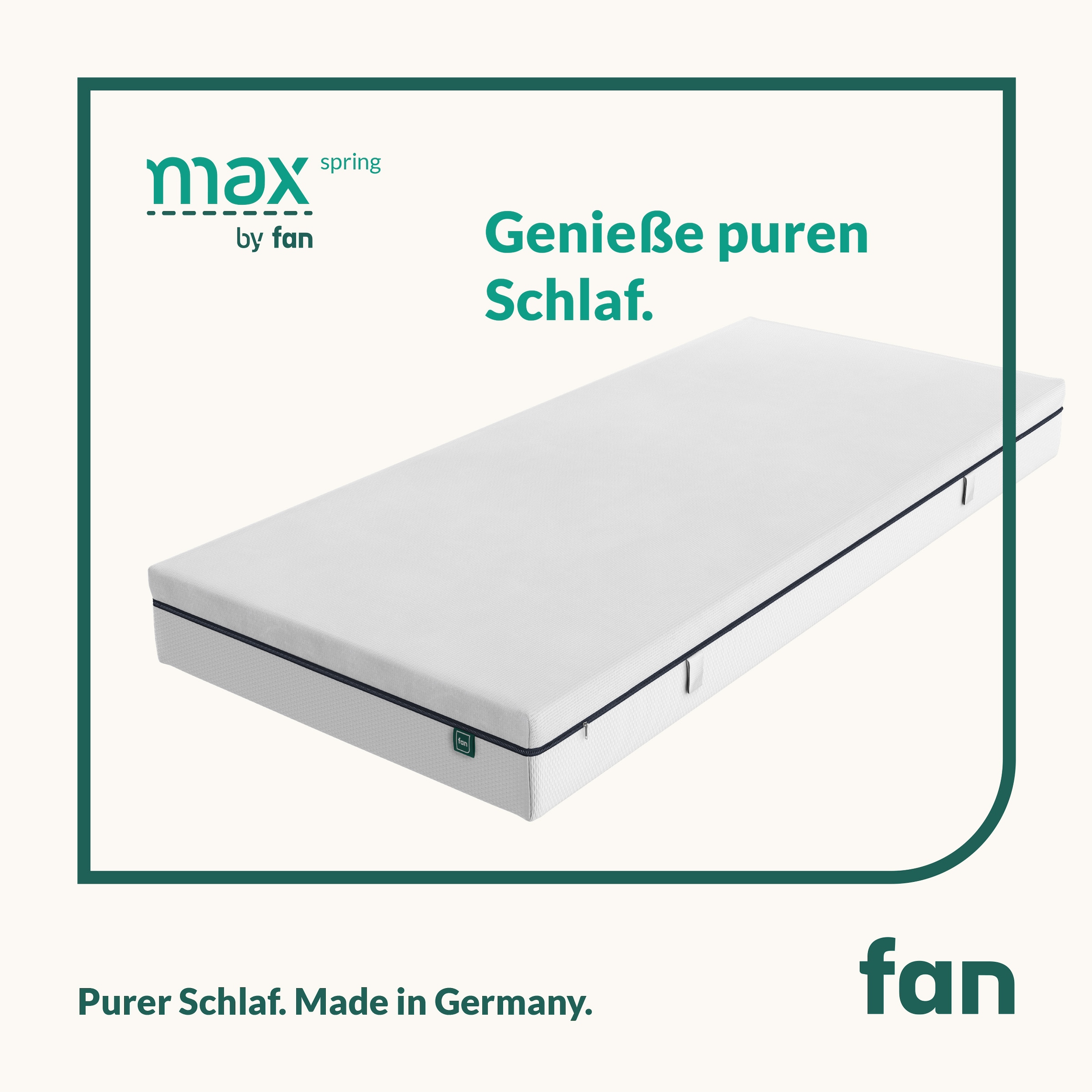 fan Taschenfederkernmatratze »max spring by fan, 90x200 cm, 140x200 & weitere Größen«, 18 cm hoch, 360 Federn, (1 St., 1-tlg.), 5 Liegezonen, atmungsaktiv, ergonomisch, belastbar bis 140 kg