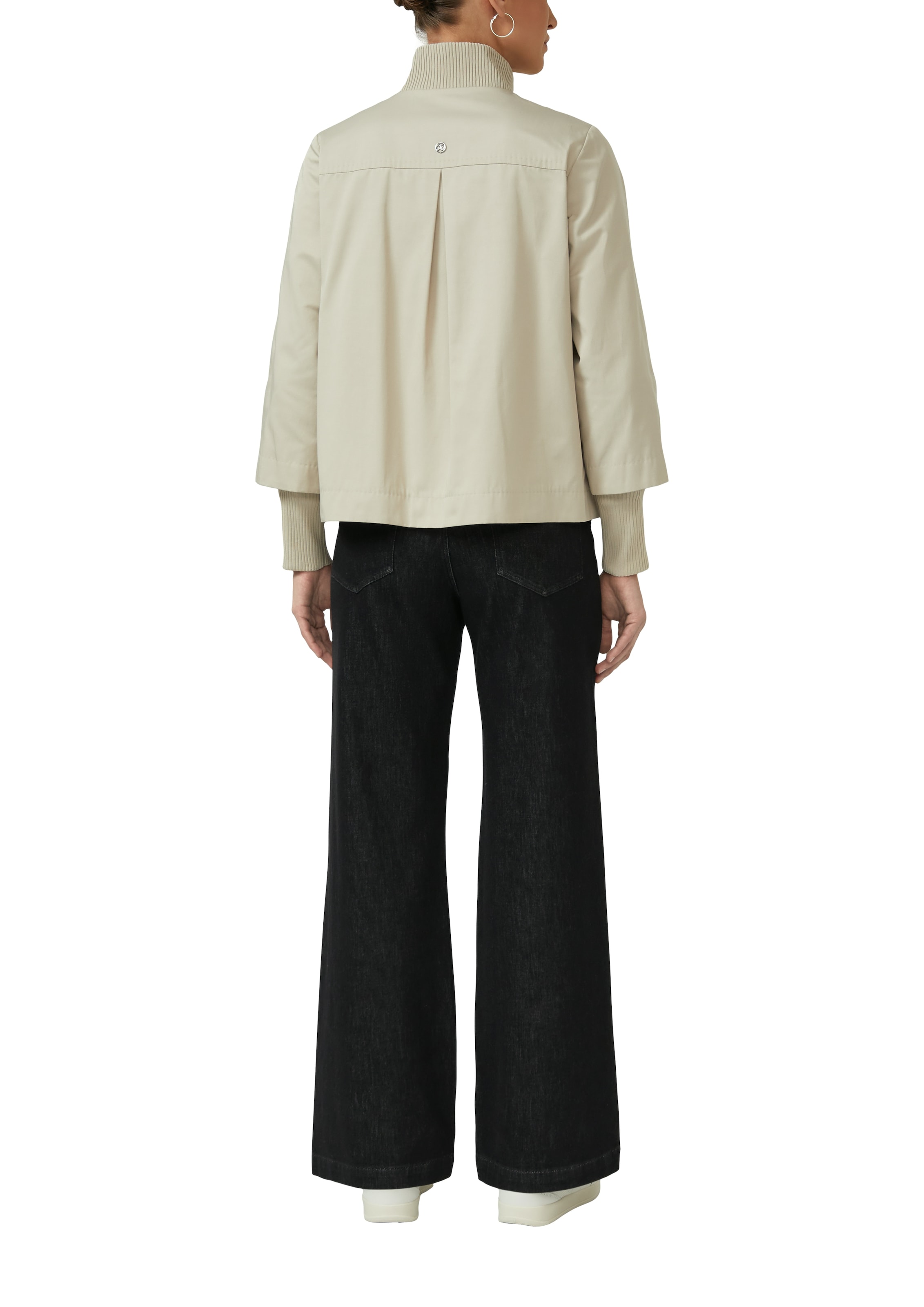 s.Oliver BLACK LABEL Kurzjacke ohne Kapuze mit Stehkragen und Knopfleise