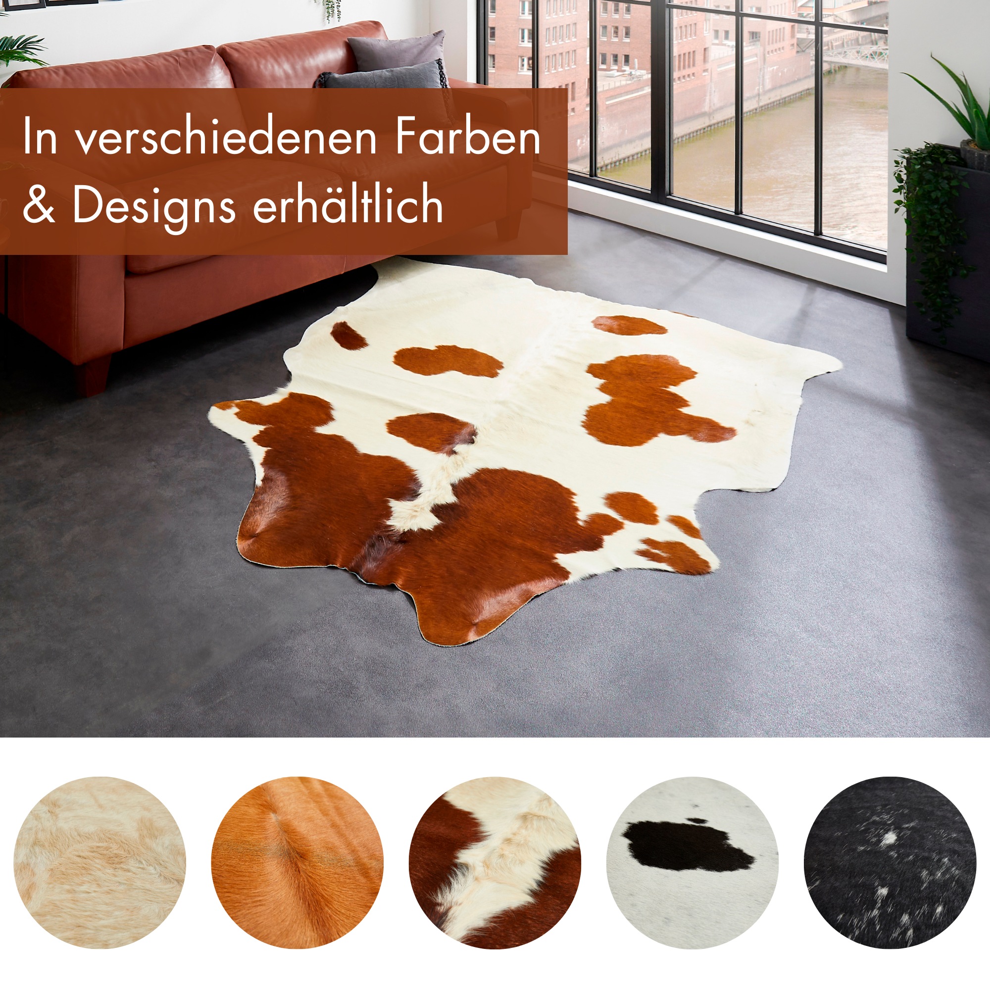 LUXOR living Fellteppich »Rinderfell«, fellförmig, 2 mm Höhe, echtes Rinder günstig online kaufen