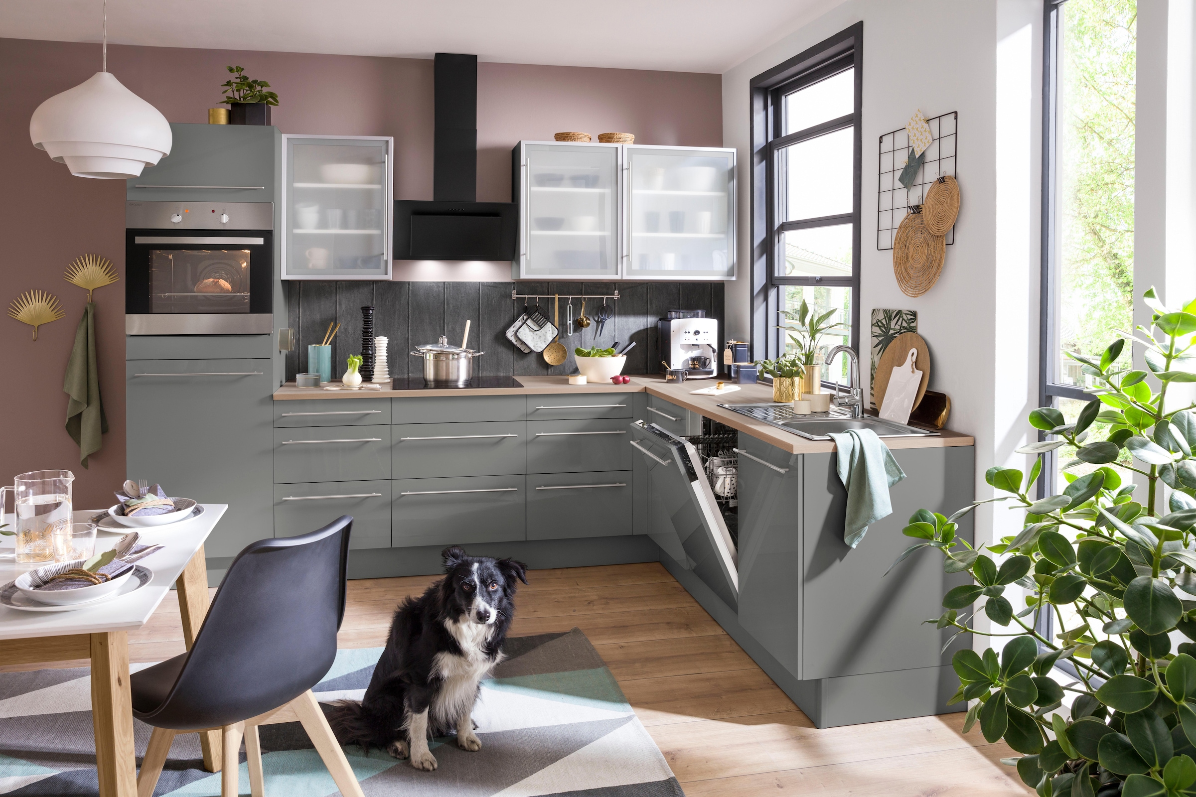 OPTIFIT Winkelküche »Bern« Stellbreite 285x225 cm, wahlweise mit E-Geräten