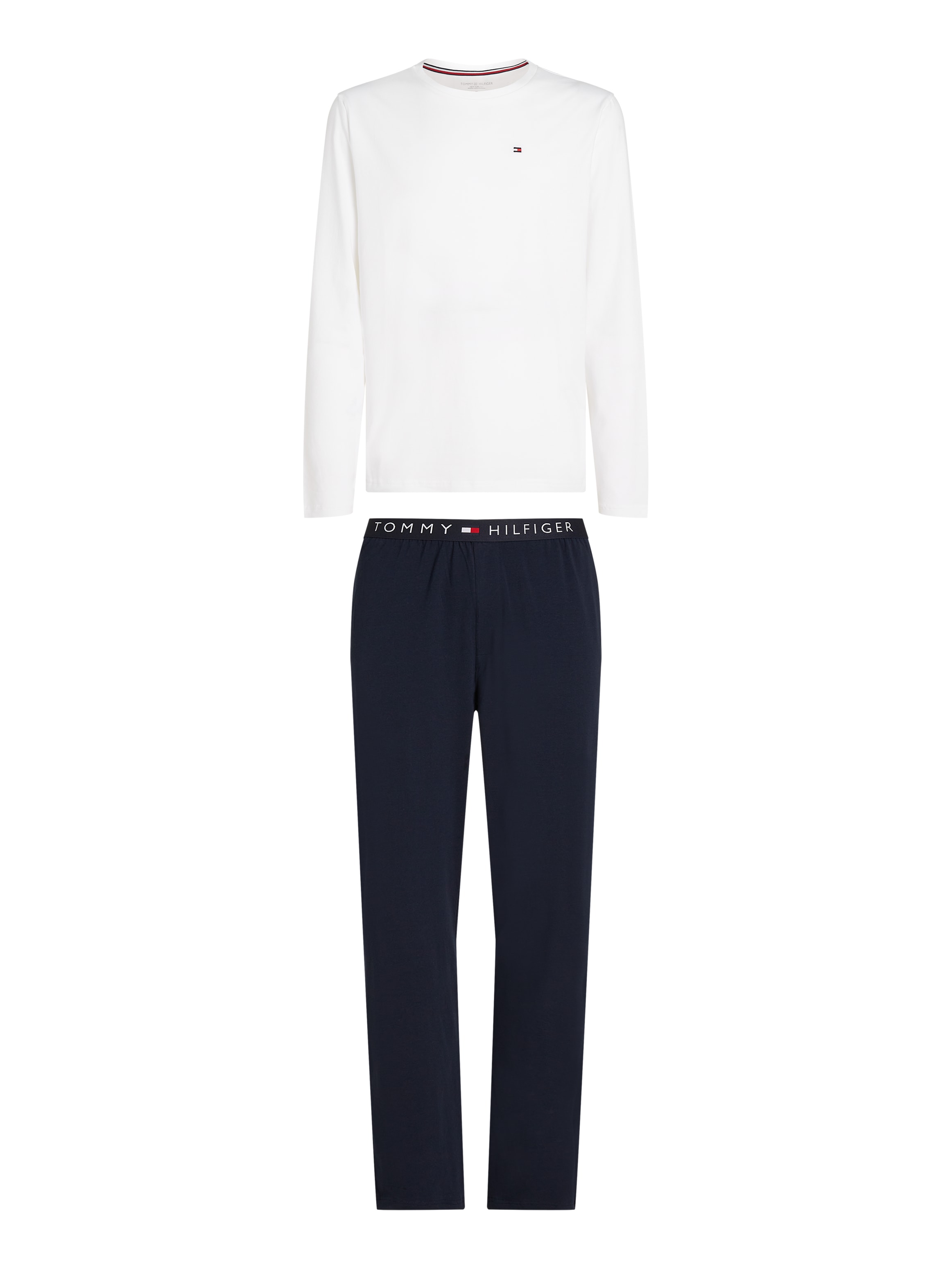 Tommy Hilfiger Underwear Pyjama »LS JERSEY PJ SET«, (Set, 2 tlg., 2er), mit Logoschriftzug