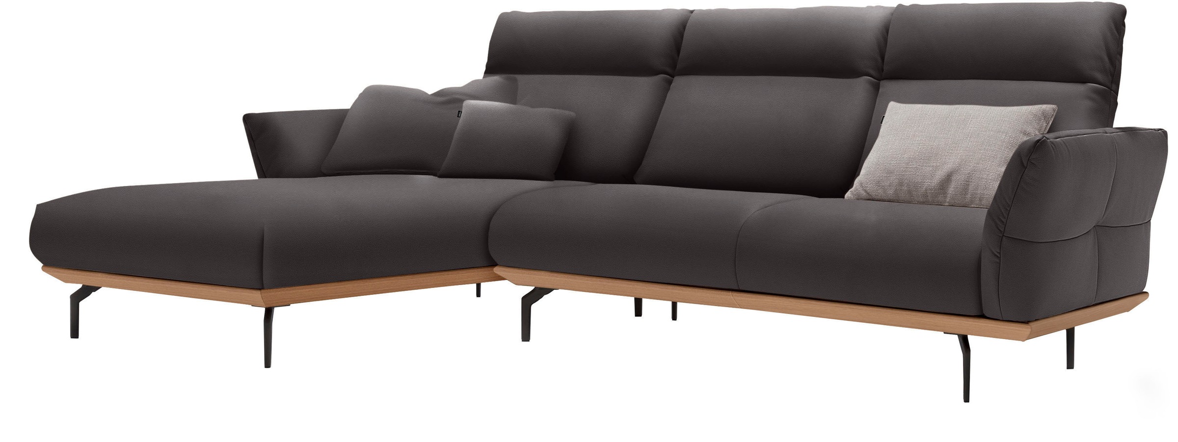 Creation BY ROLF BENZ Ecksofa »CR.460«, Sockel in Eiche, Alugussfüße in umb günstig online kaufen