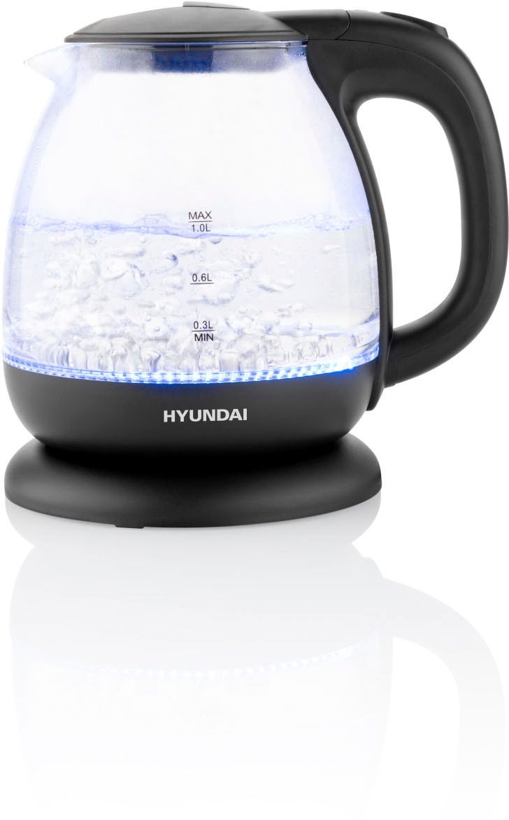 Hyundai Wasserkocher »VK101«, 1 l, 1100 W, 1100 W, automatische Deckelöffnung und Abschaltung, Spirale für Kabel
