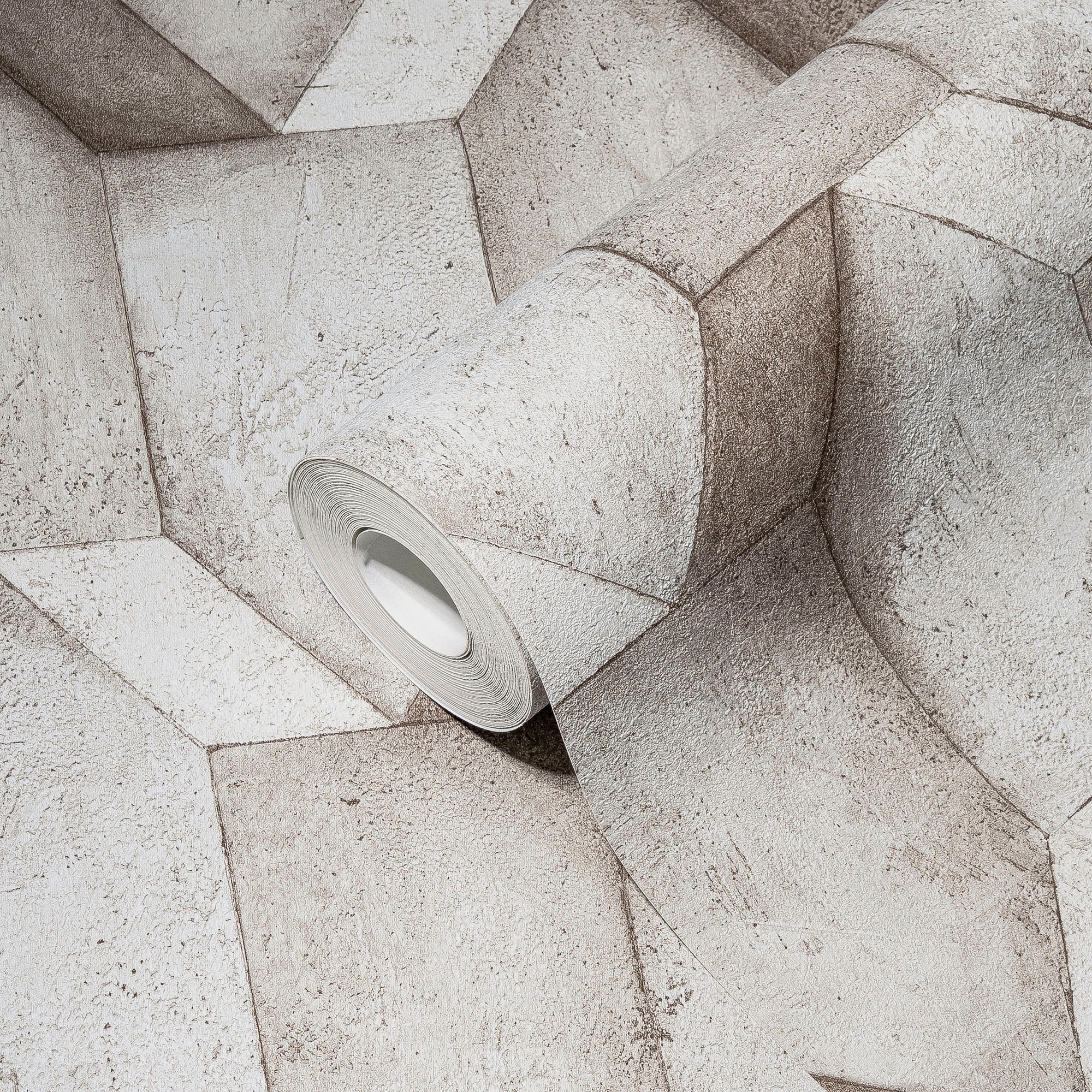 A.S. Création Vliestapete »THE BOS Betonoptik 3D Effekt« gemustert | matt | neutral strukturiert Betonoptik 3D Effekt Tapeten Wohnzimmer Schlafzimmer Küche Anthrazit