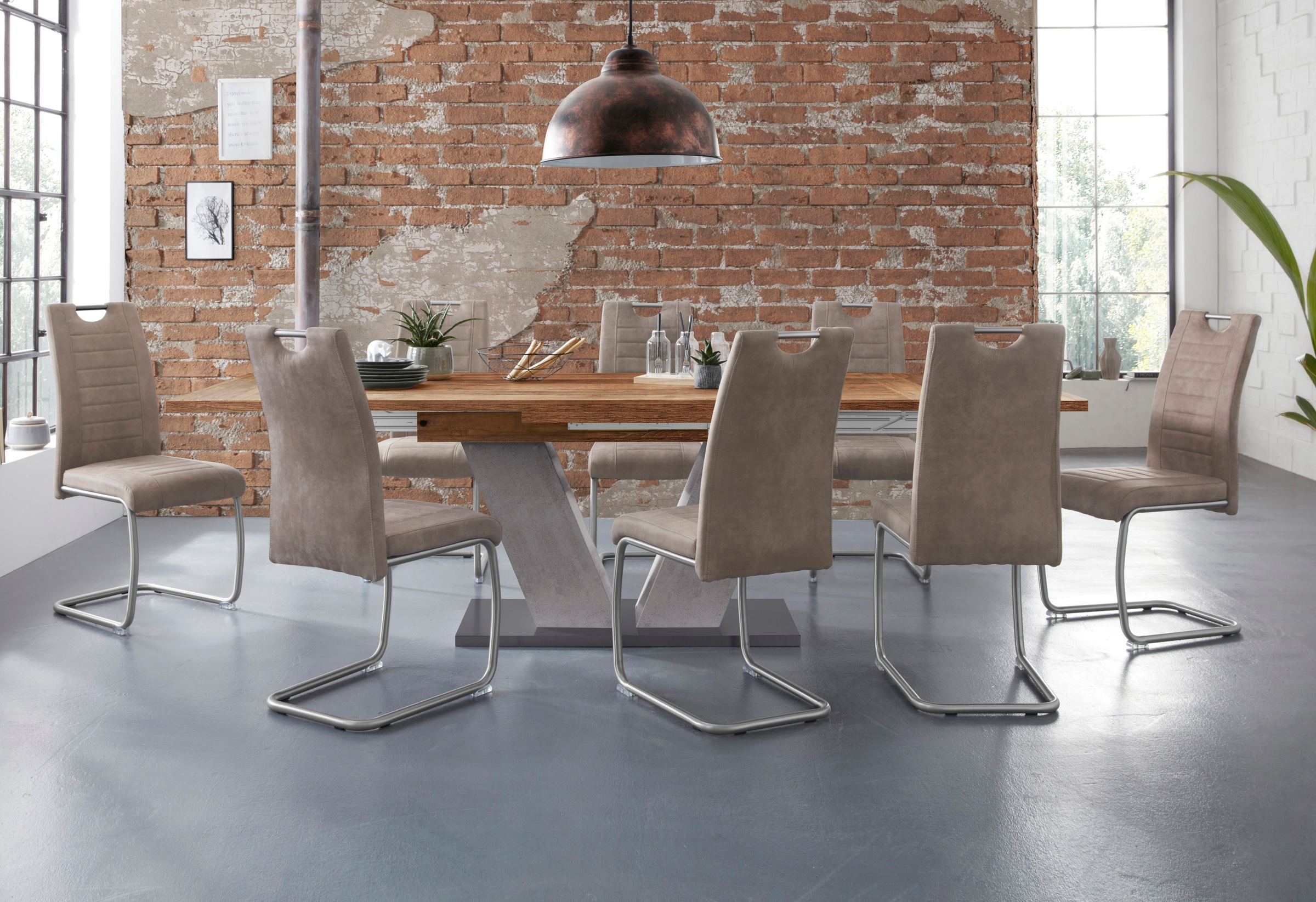 Mäusbacher Esstisch »Komfort Tisch TOPSELLER!« OTTOs Choice,  Mäusbacher Esstisch mit V Gestell und Bodenplatte