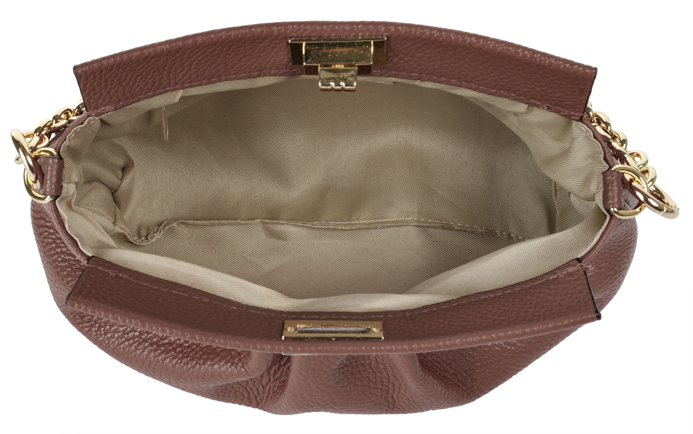 Cluty Umhängetasche, echt Leder, Made in Italy