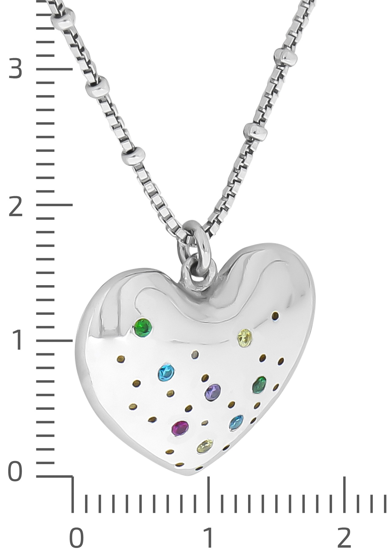 Firetti Kette mit Anhänger »Schmuck Geschenk Silber 925 Halsschmuck Halskette Venezianer Herz«, mit Zirkonia (synth.)