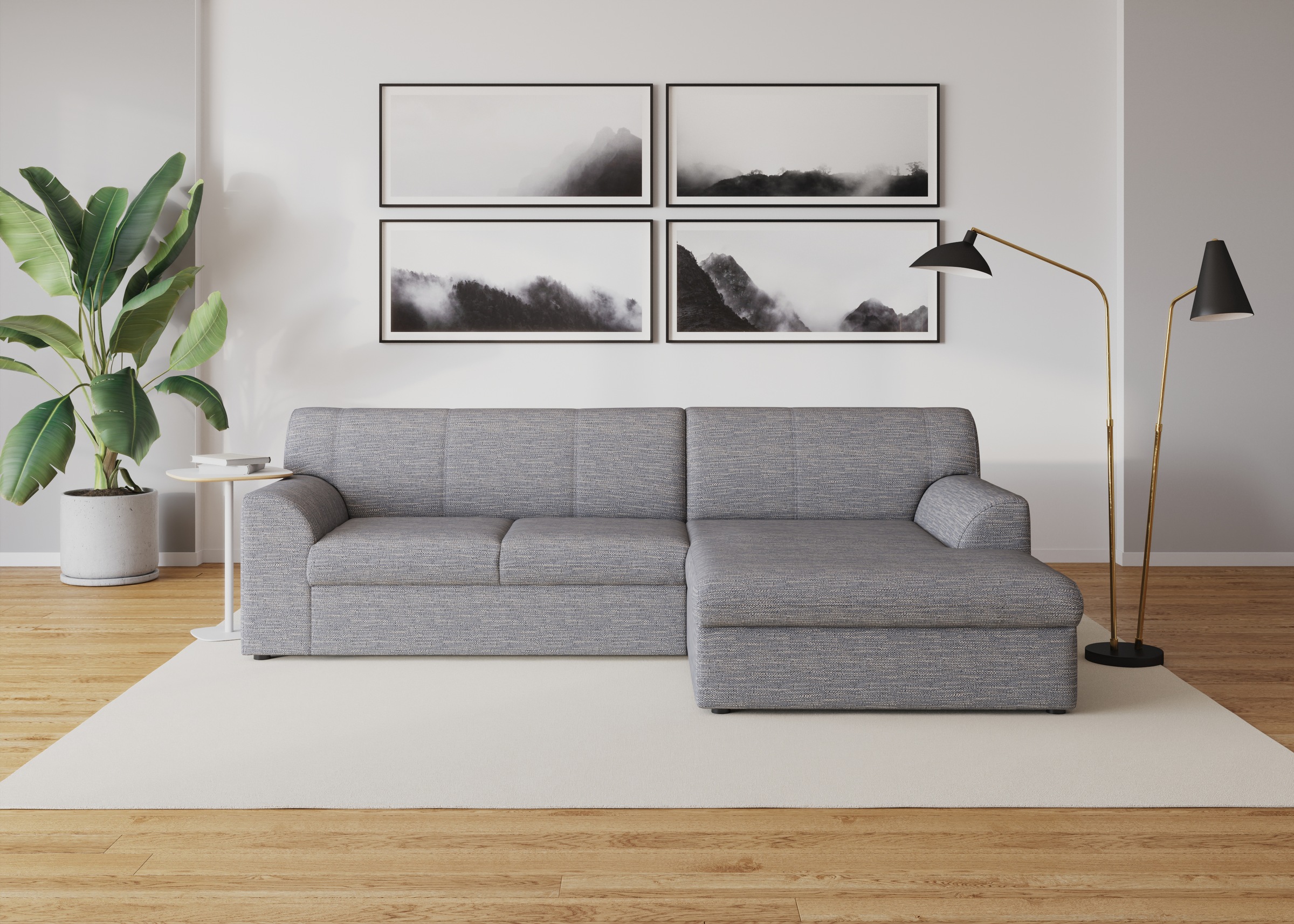 DOMO collection Ecksofa »Topper, elegant und zeitlos, kompaktes Stellmaß 24 günstig online kaufen