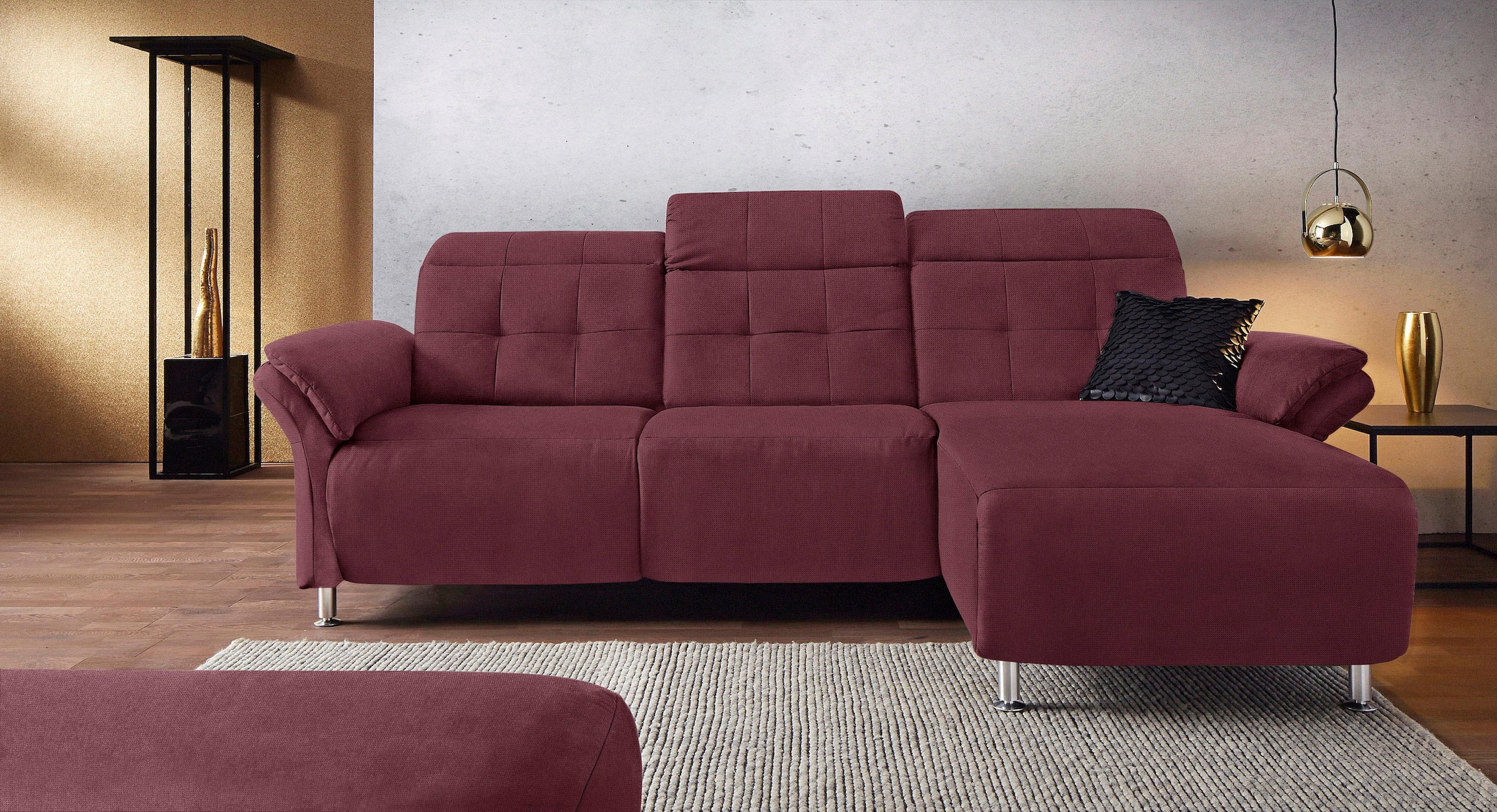 Home affaire Ecksofa »Manhattan L-Form« 2 Sitze mit elektrischer Relaxfunkt günstig online kaufen