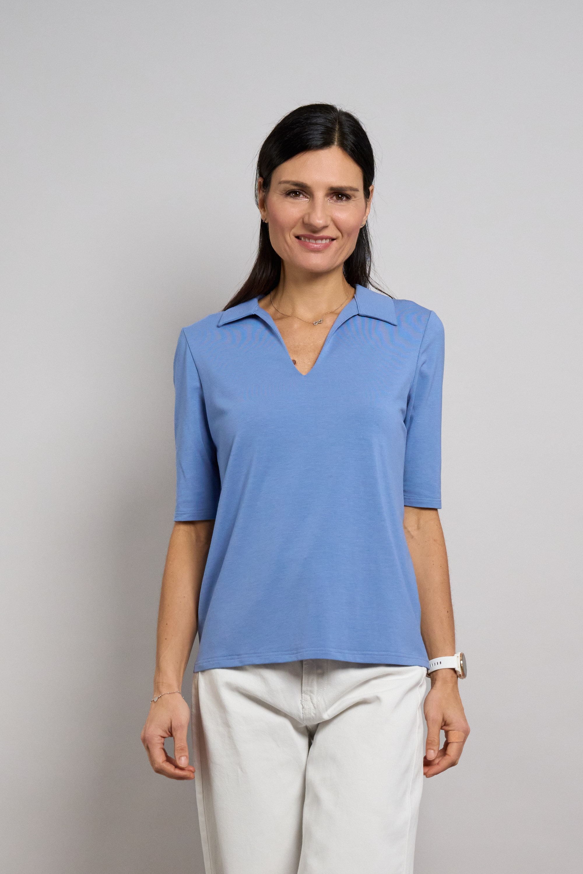 Seidel Moden Poloshirt Mit V-Ausschnitt - MADE IN GERMANY
