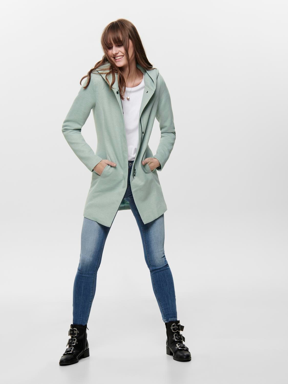 ONLY Langjacke »ONLSEDONA LIGHT COAT OTW NOOS«, mit Kapuze, in melierter Optik