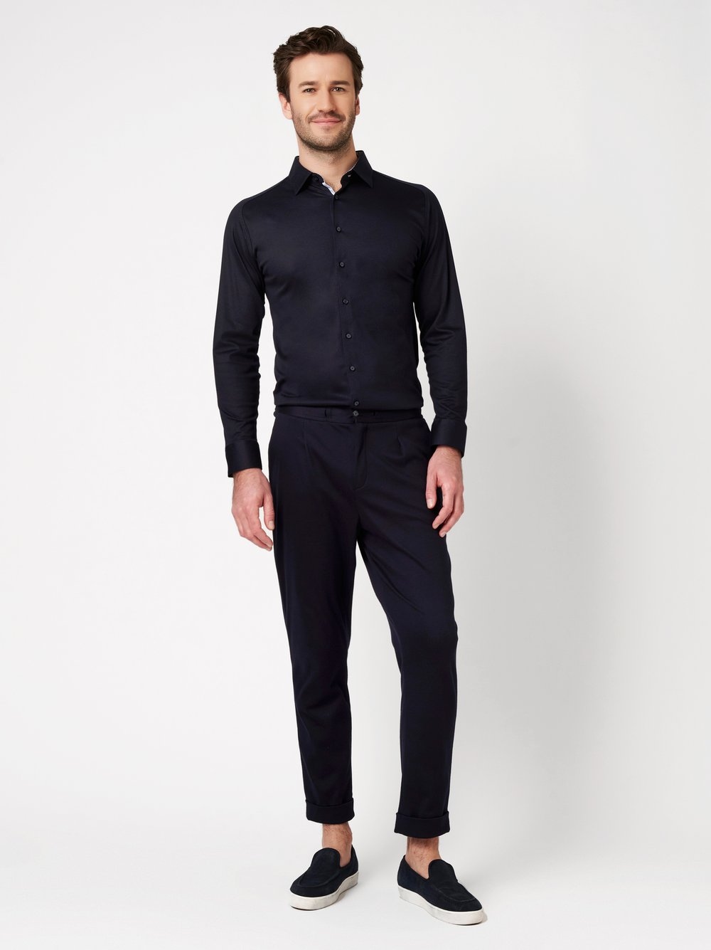 DESOTO Langarmhemd »Jerseyhemd Casual Kent«