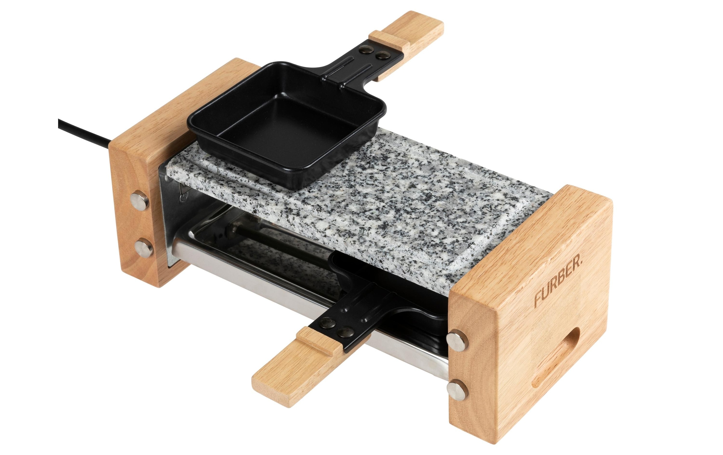 FURBER Raclette »Raclette-Grill 2P Holz/Stein« 350 W