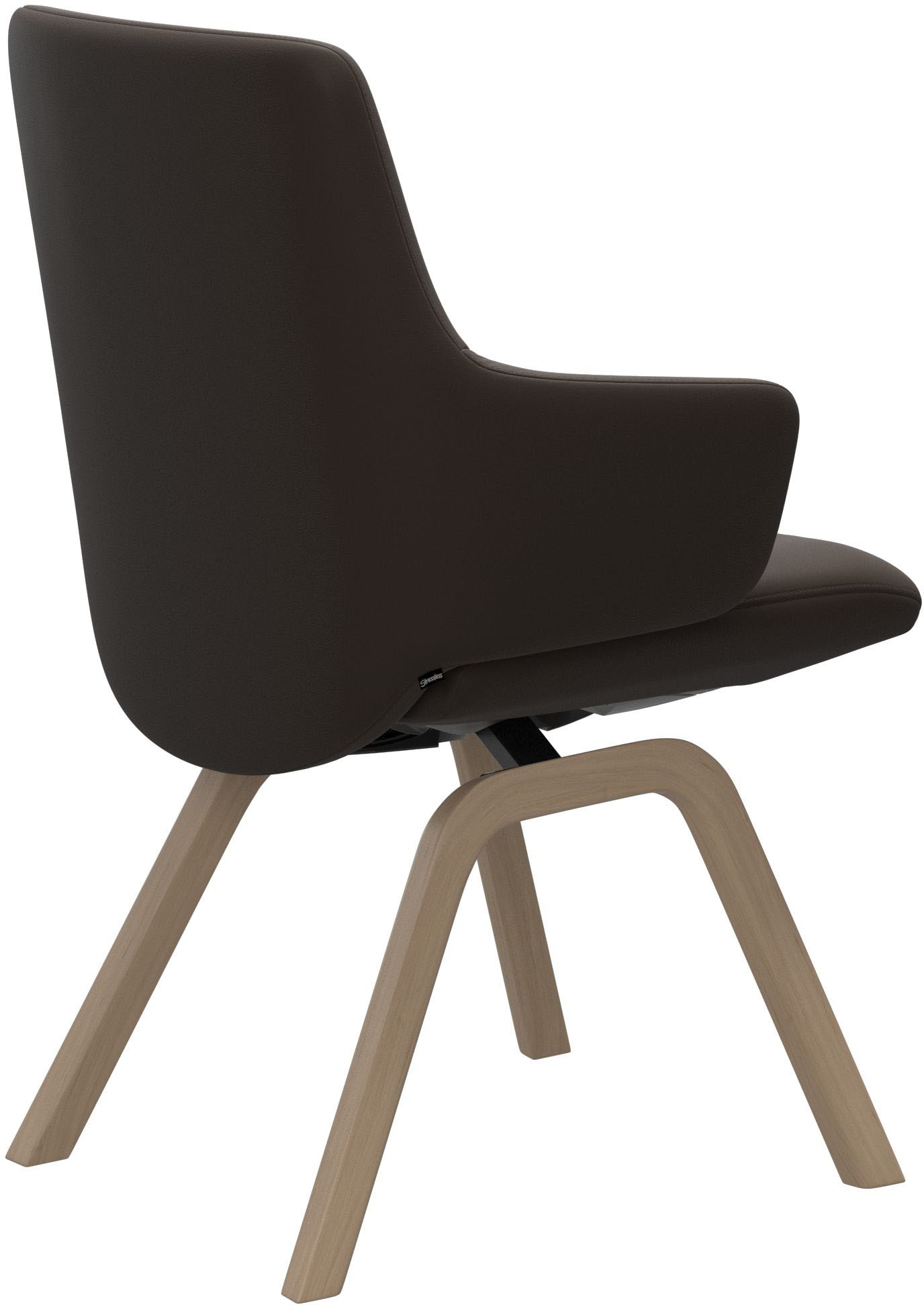 Stressless® Polsterstuhl »Laurel«, Leder BATICK, Low Back mit Armlehne, Größe L, mit schräggestellten Beinen in Schwarz