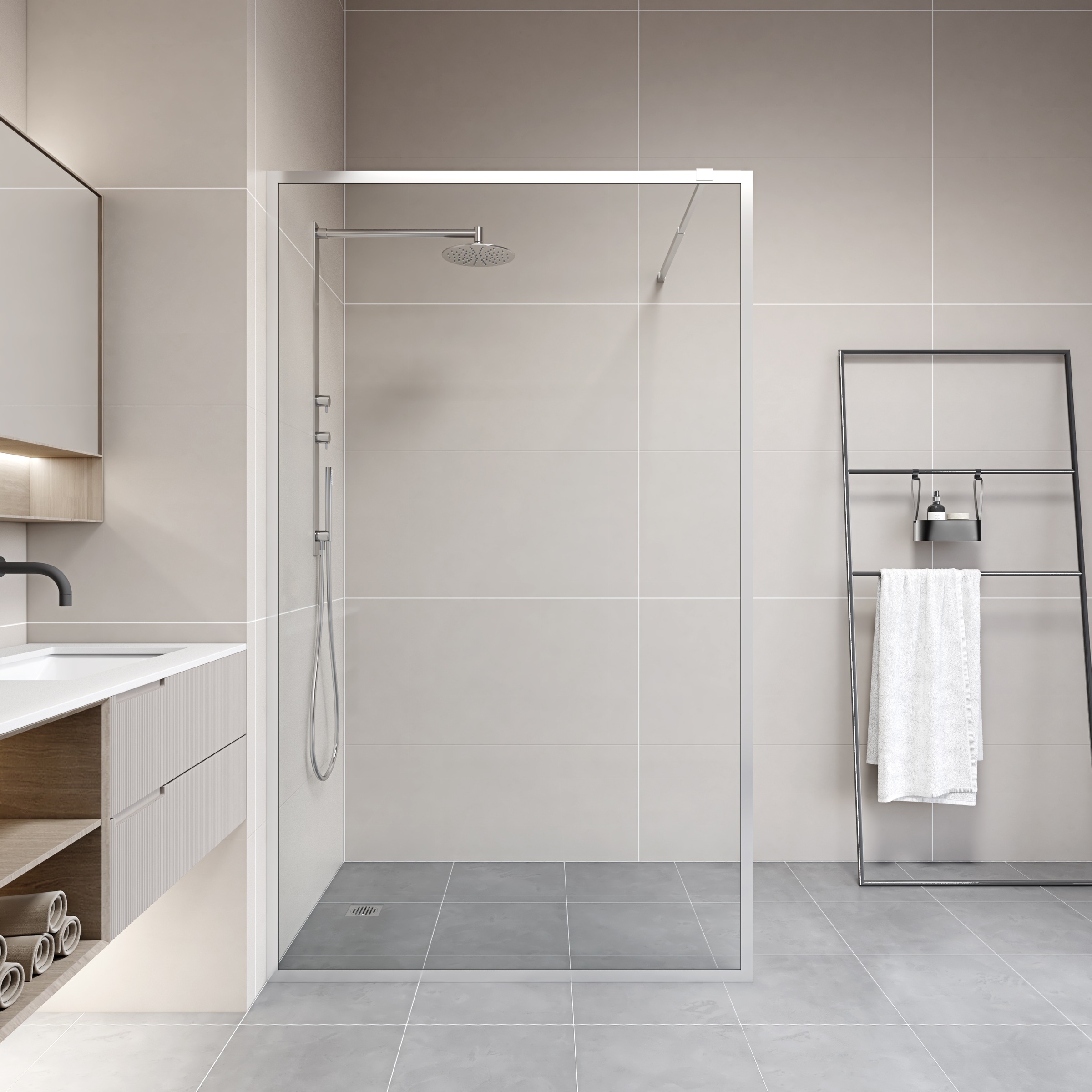Marwell Walk-in-Dusche »Style« hochwertige Aluminiumprofile