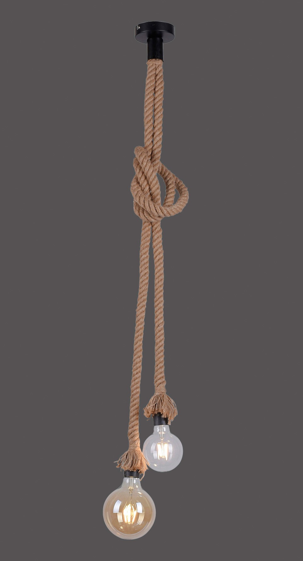 JUST LIGHT Pendelleuchte »ROPE«, 2 flammig, Leuchtmittel E27   ohne Leuchtm günstig online kaufen